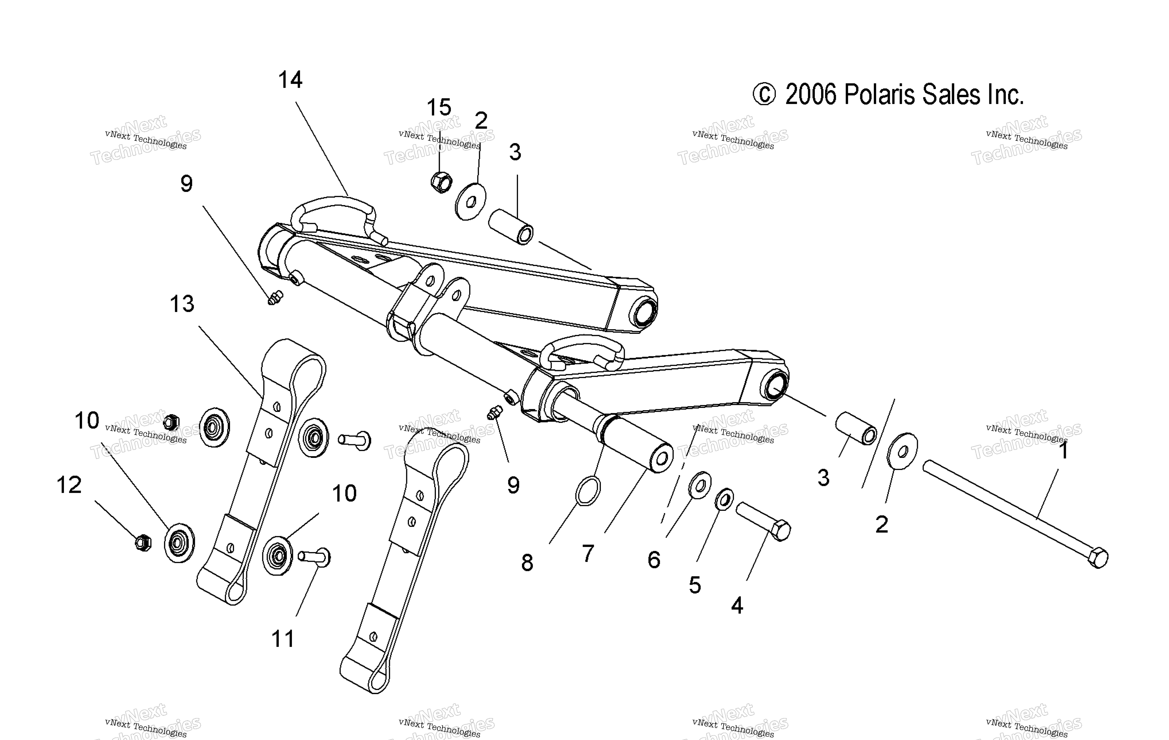 Suspension, Torque Arm, передний