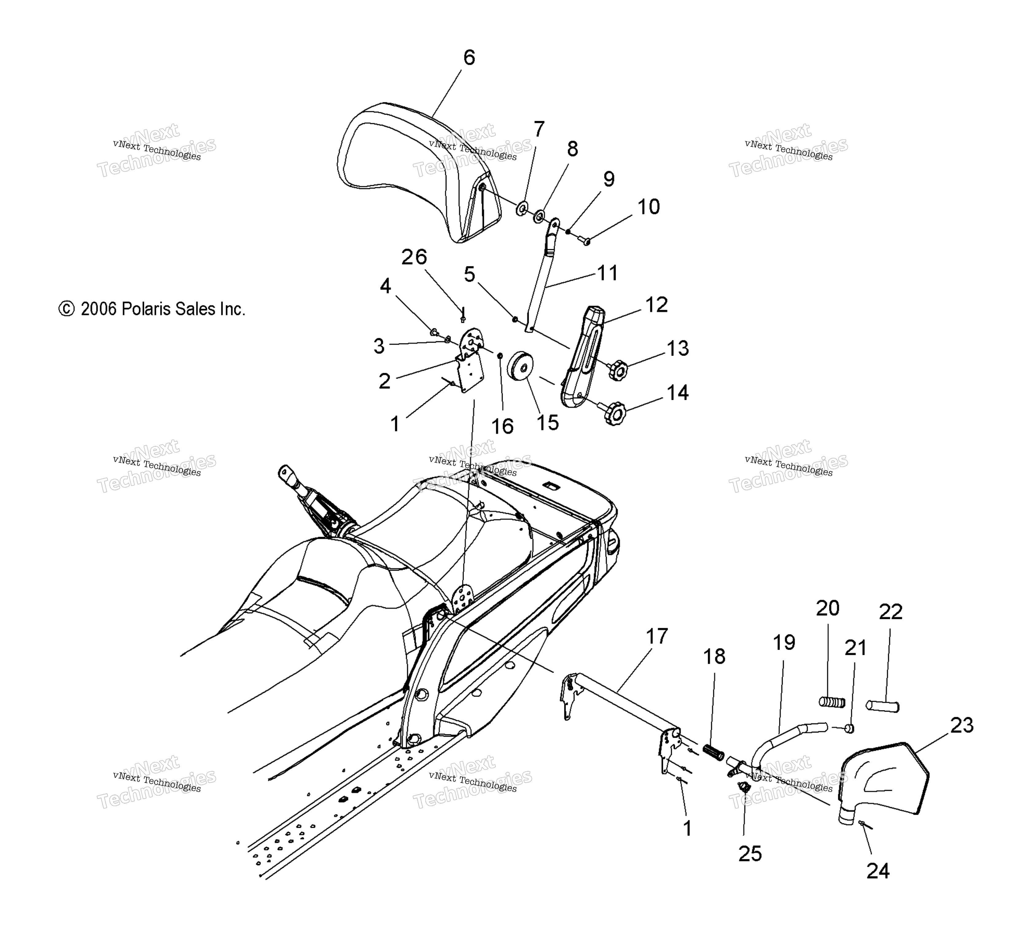 Body, Backrestand Grabhandle, пассажирское