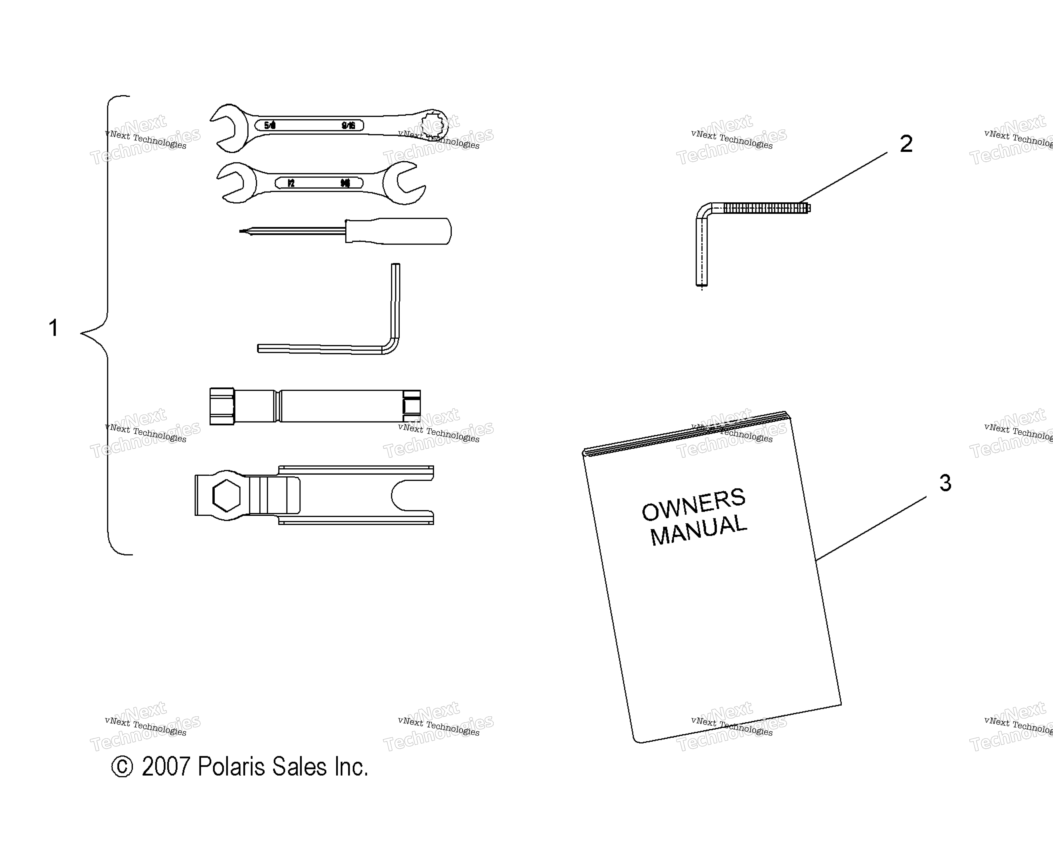 Tools, инструмент комплект & Owners Manual