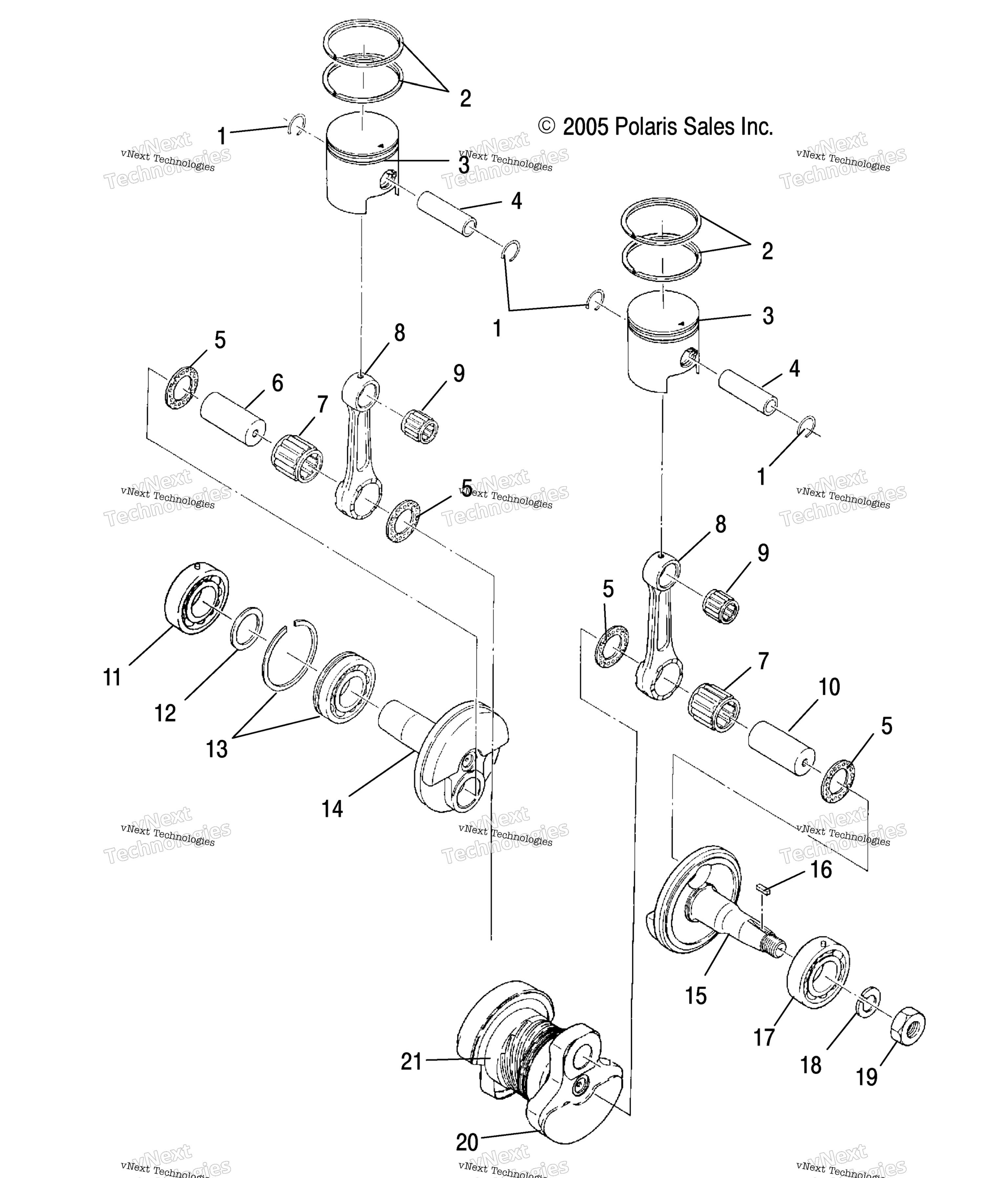 Engine, поршень & коленвал