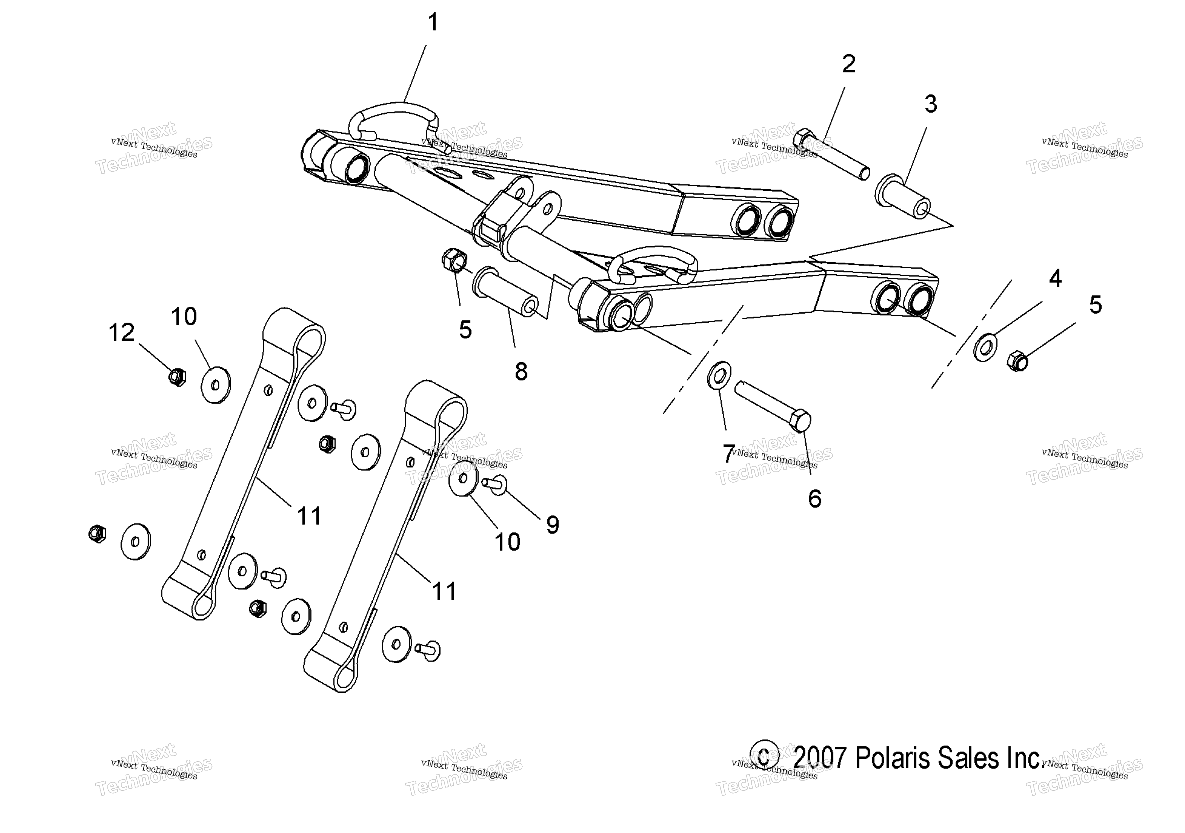 Suspension, Torque Arm, передний
