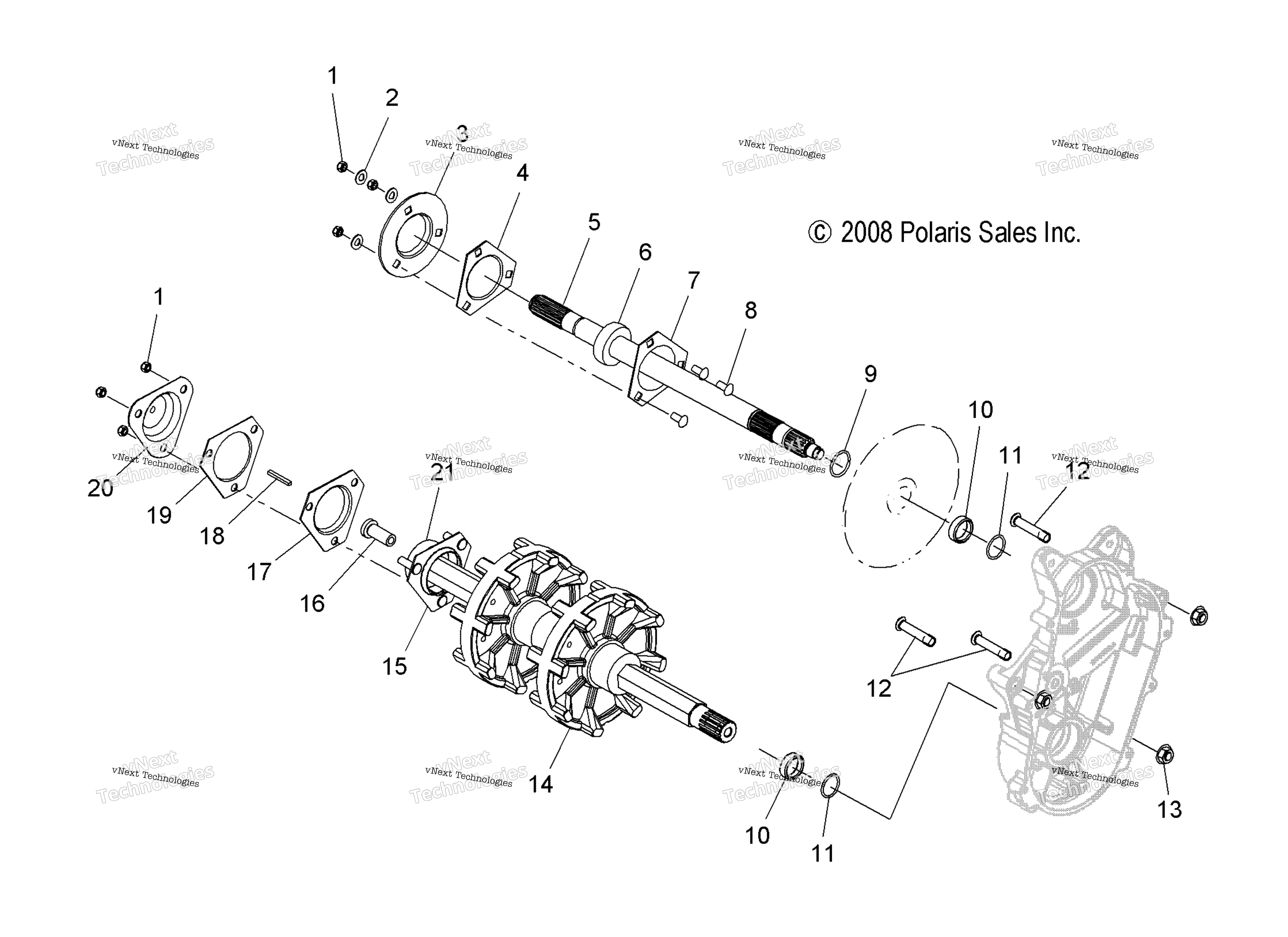 Привод Train, Drive Shaft & Jack Shaft