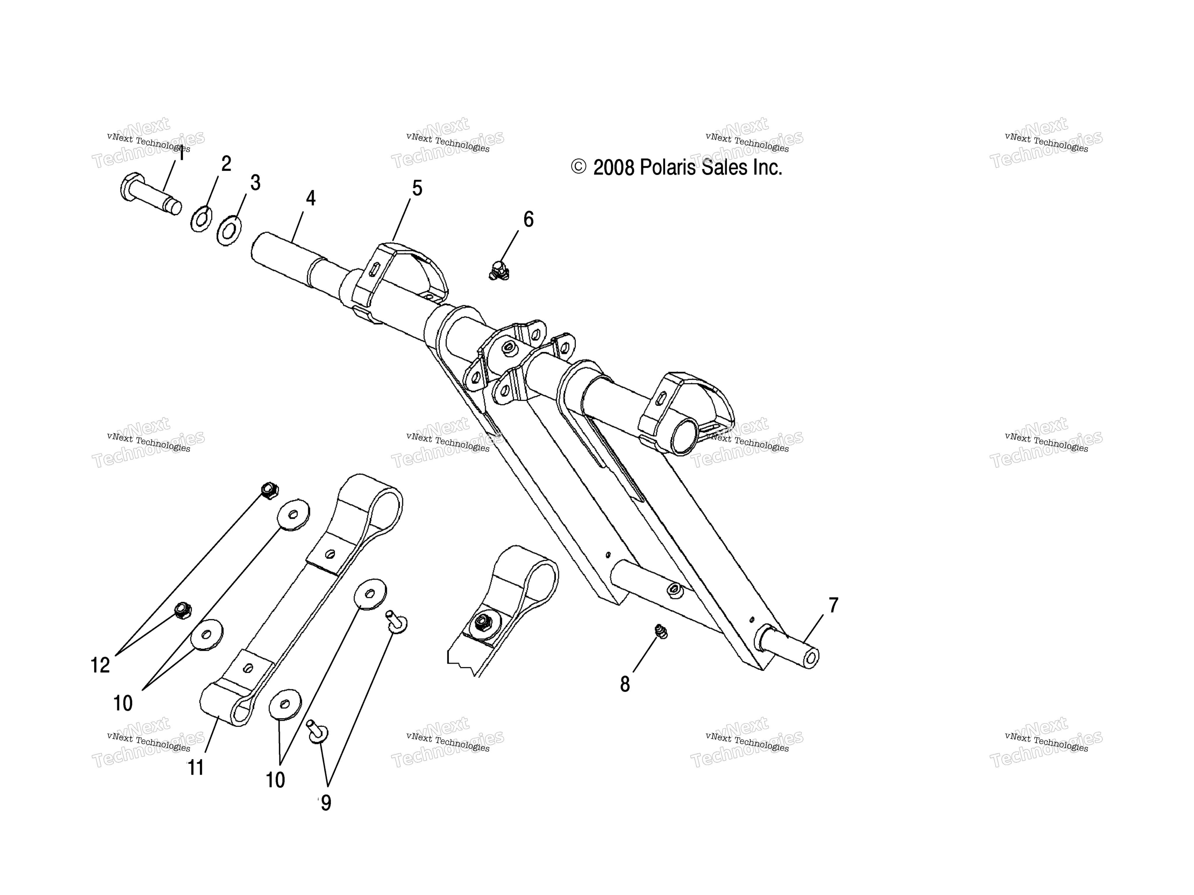 Suspension, Torque Arm, передний