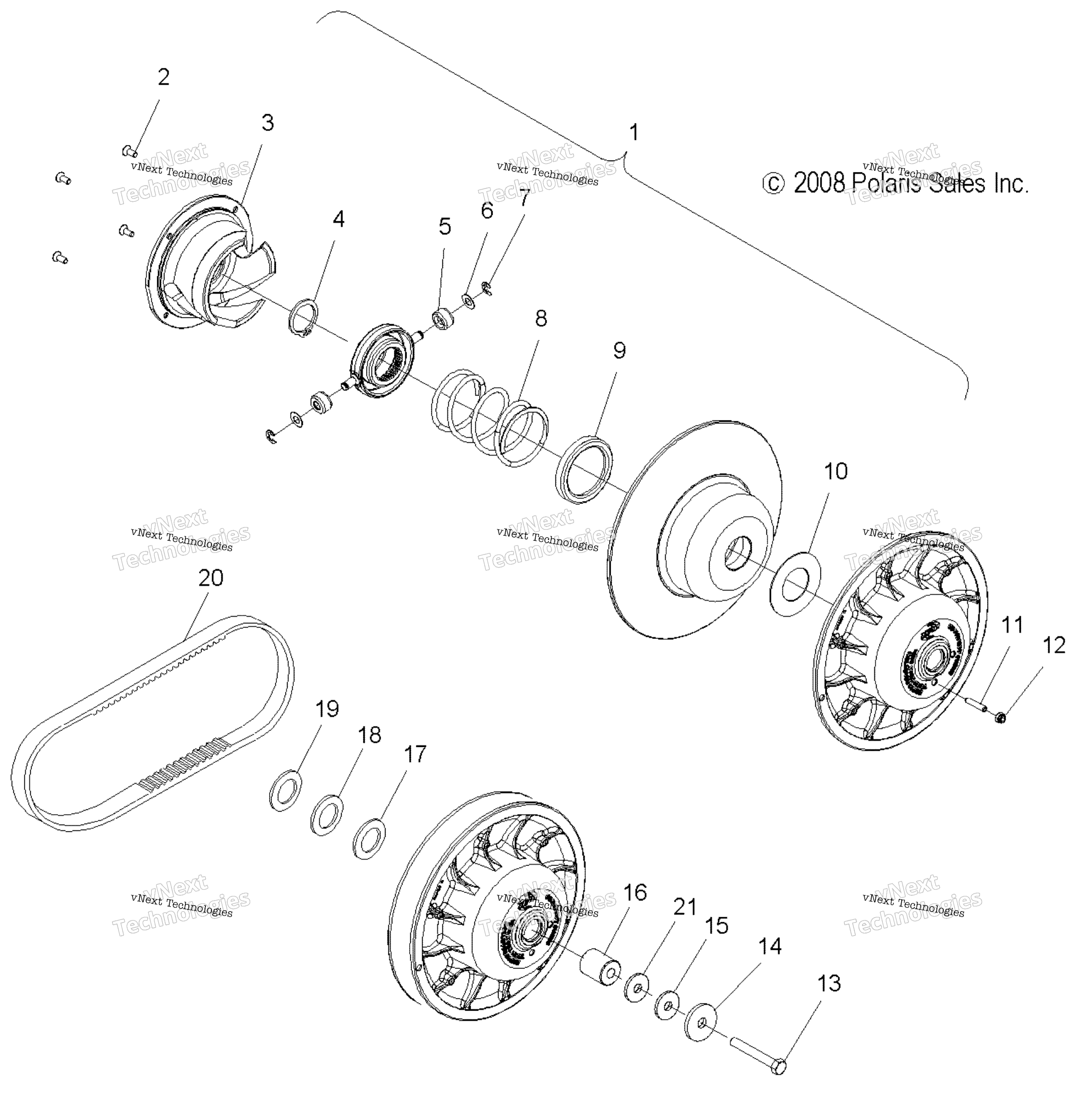 Привод Train, Clutch, Secondary