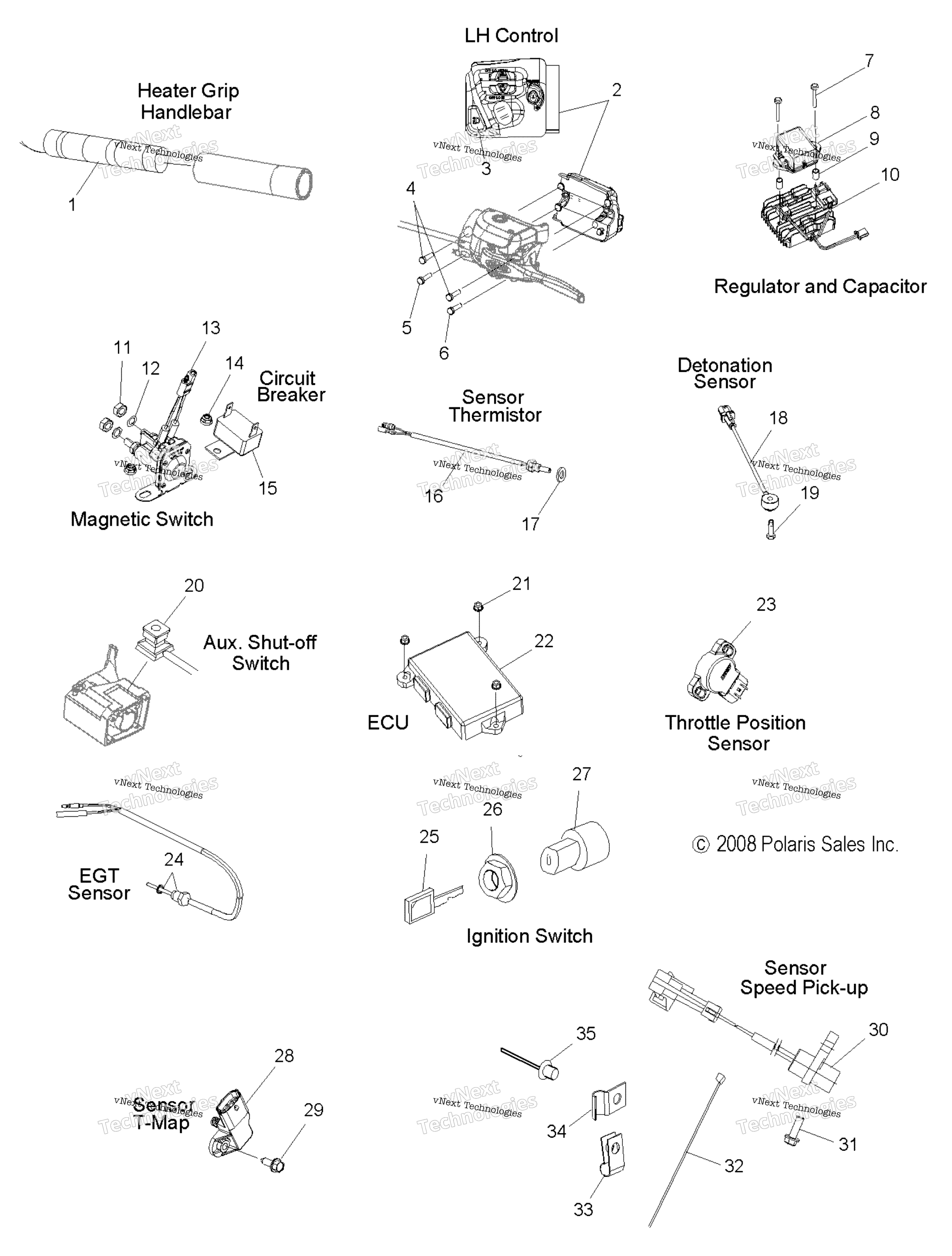 электрооборудование Switches, Sensors & Components