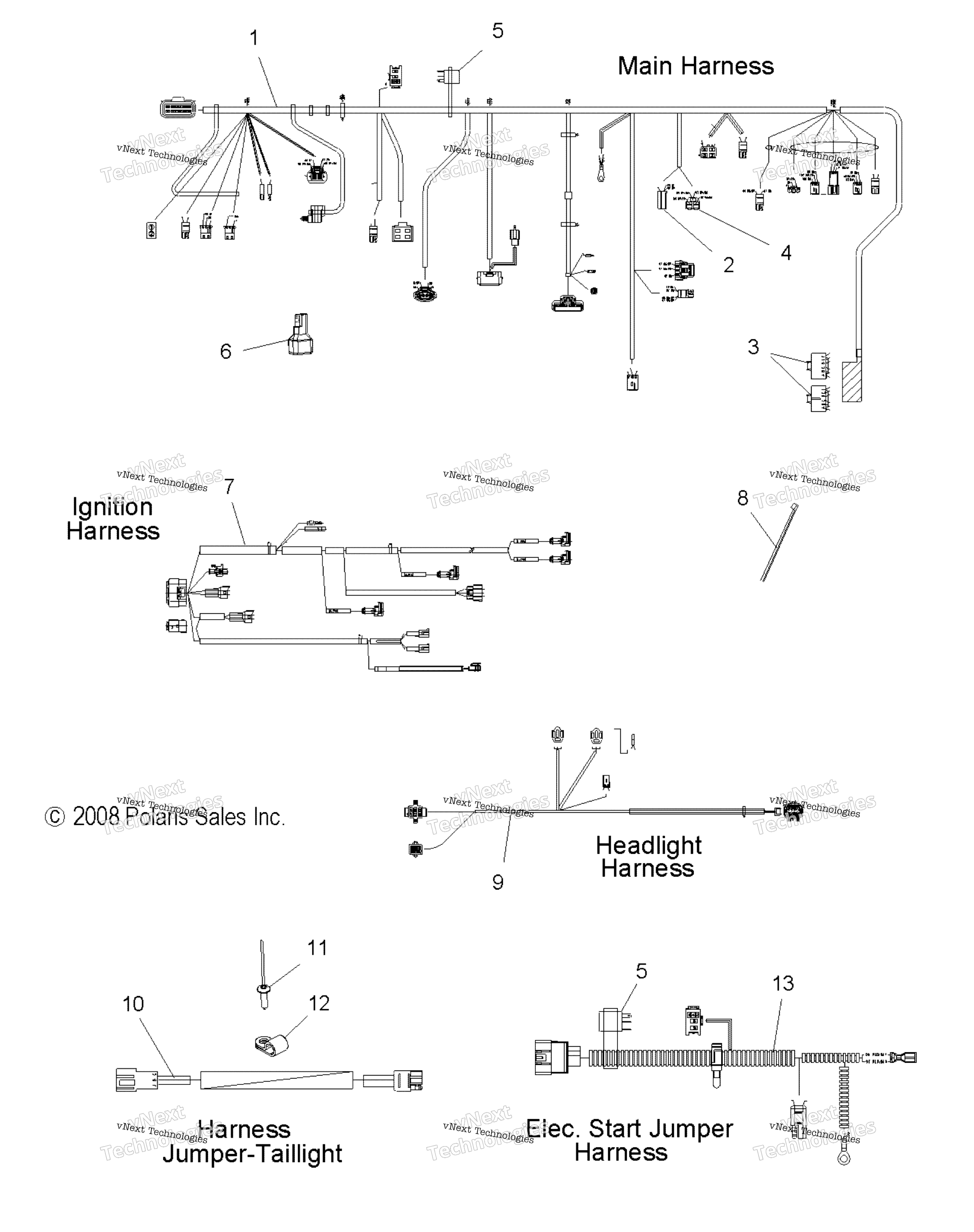 электрооборудование Wiring Harnesses