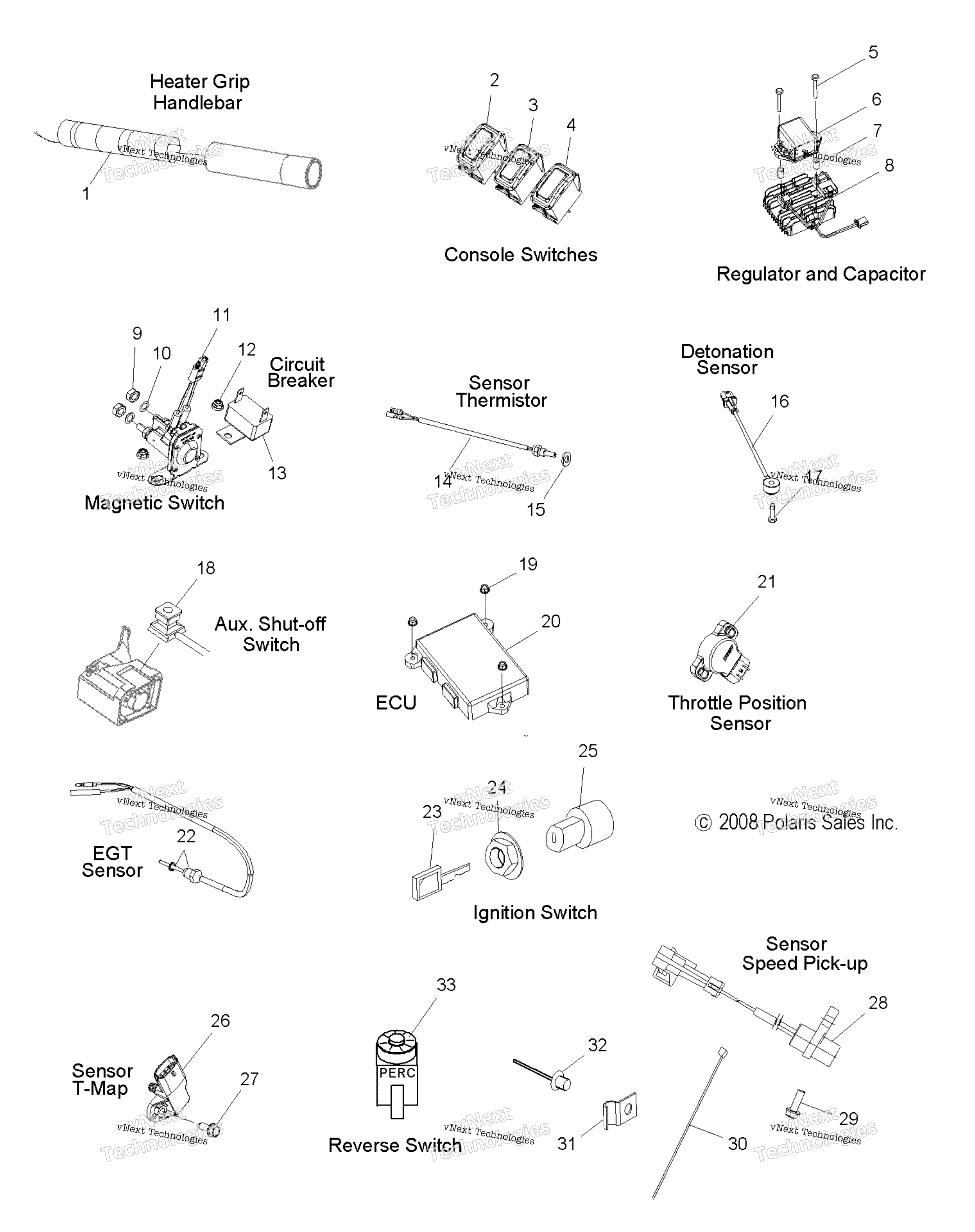 Electrical, Switches, Sensors & Components All опции