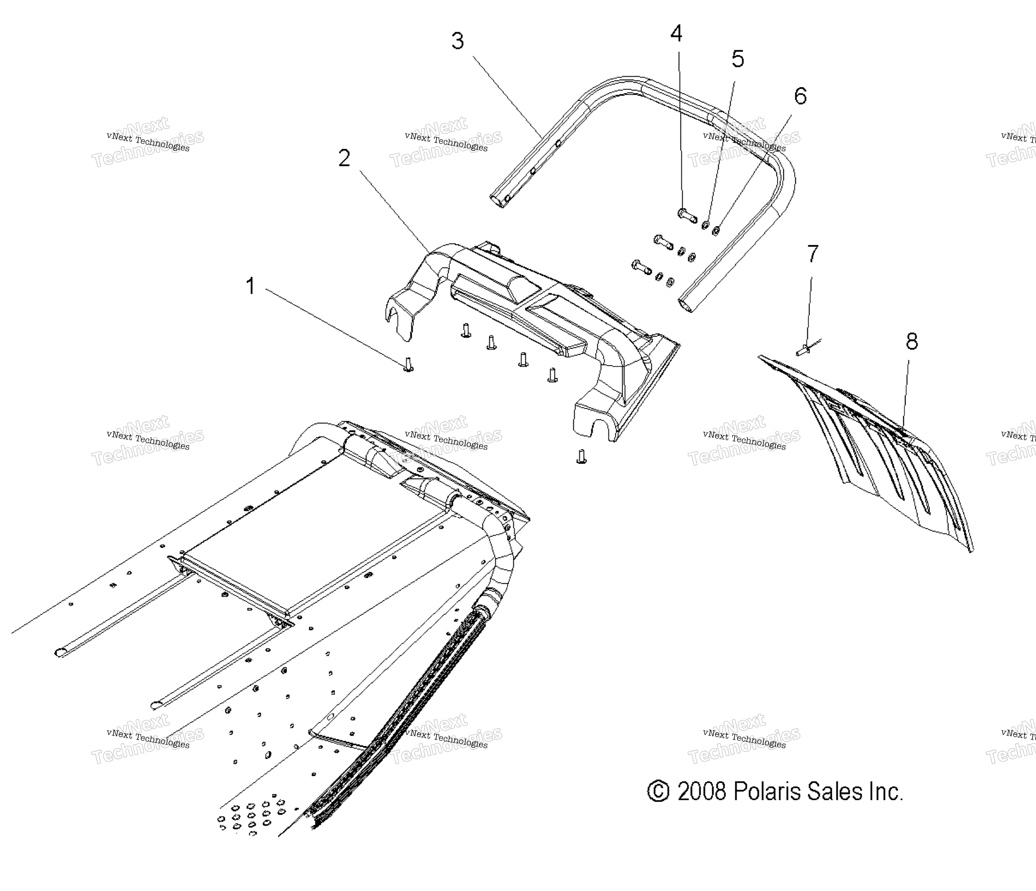 Body, задний Bumper, Snowflap, & Taillight Housing