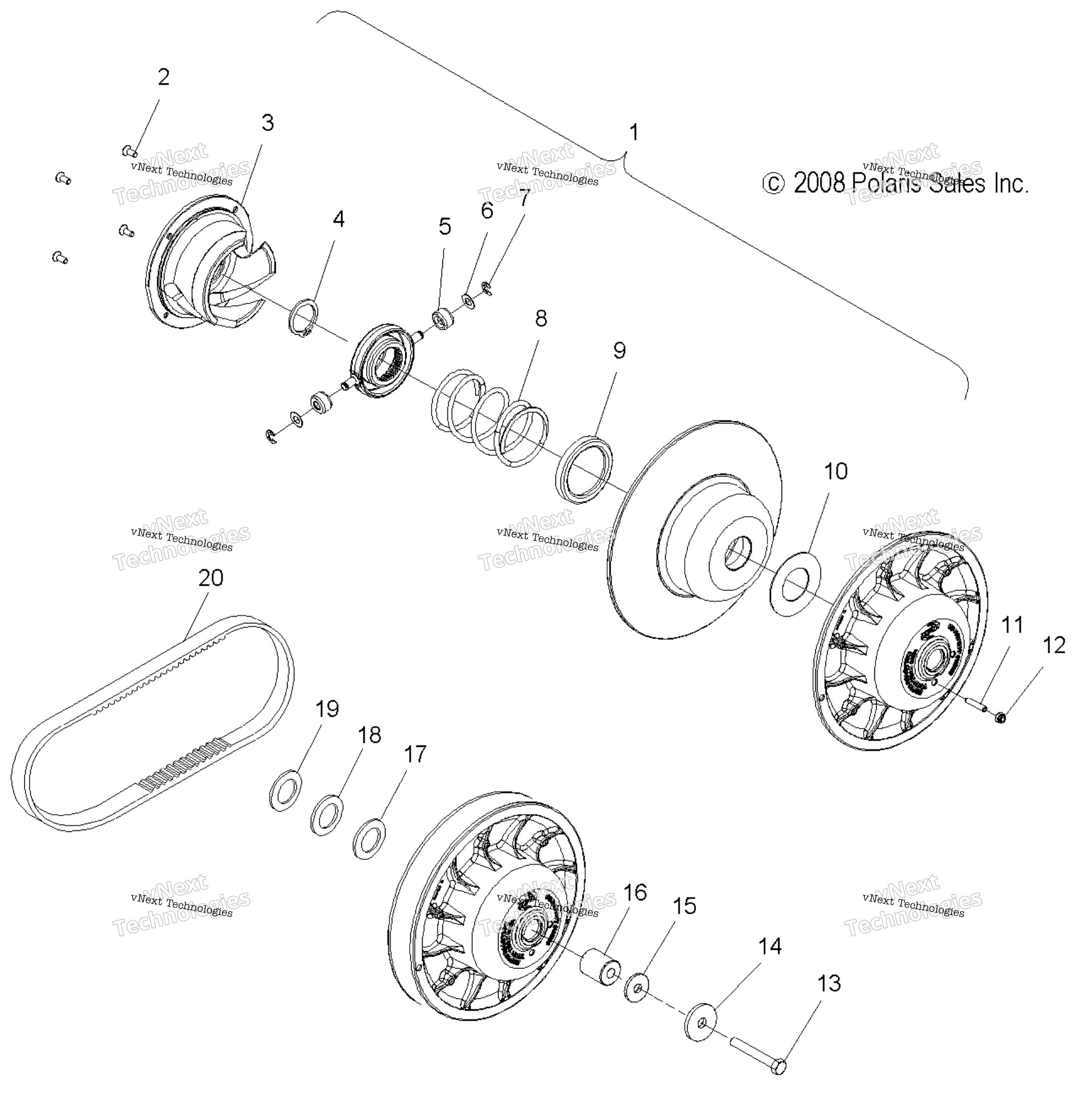 Привод Train, Clutch, Secondary