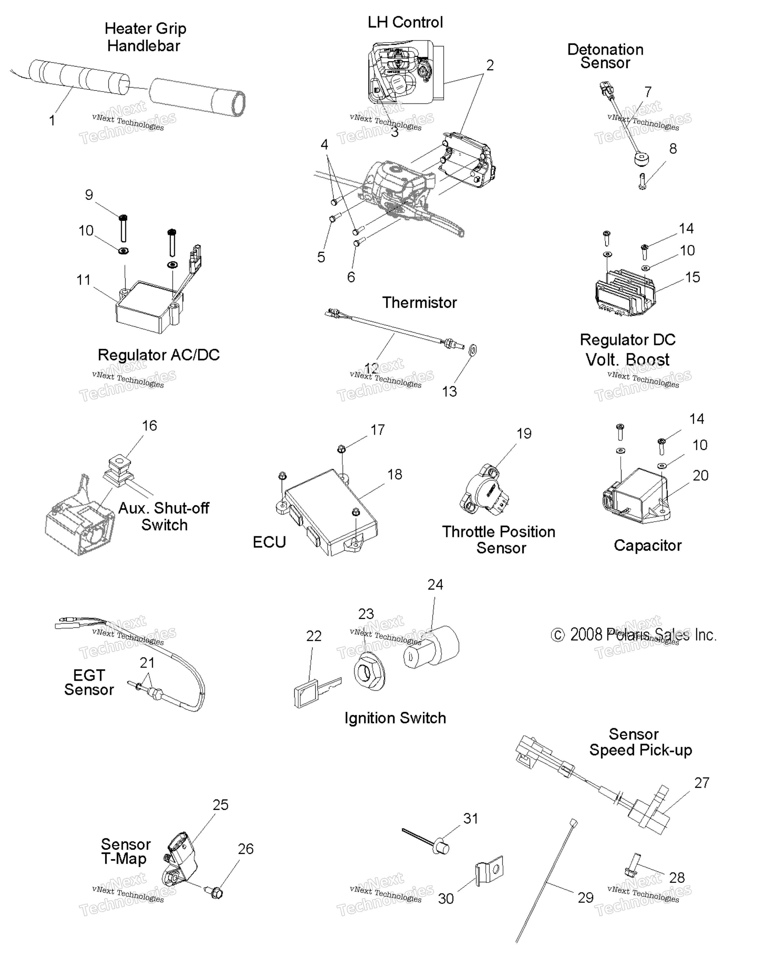 электрооборудование Switches, Sensors & Components