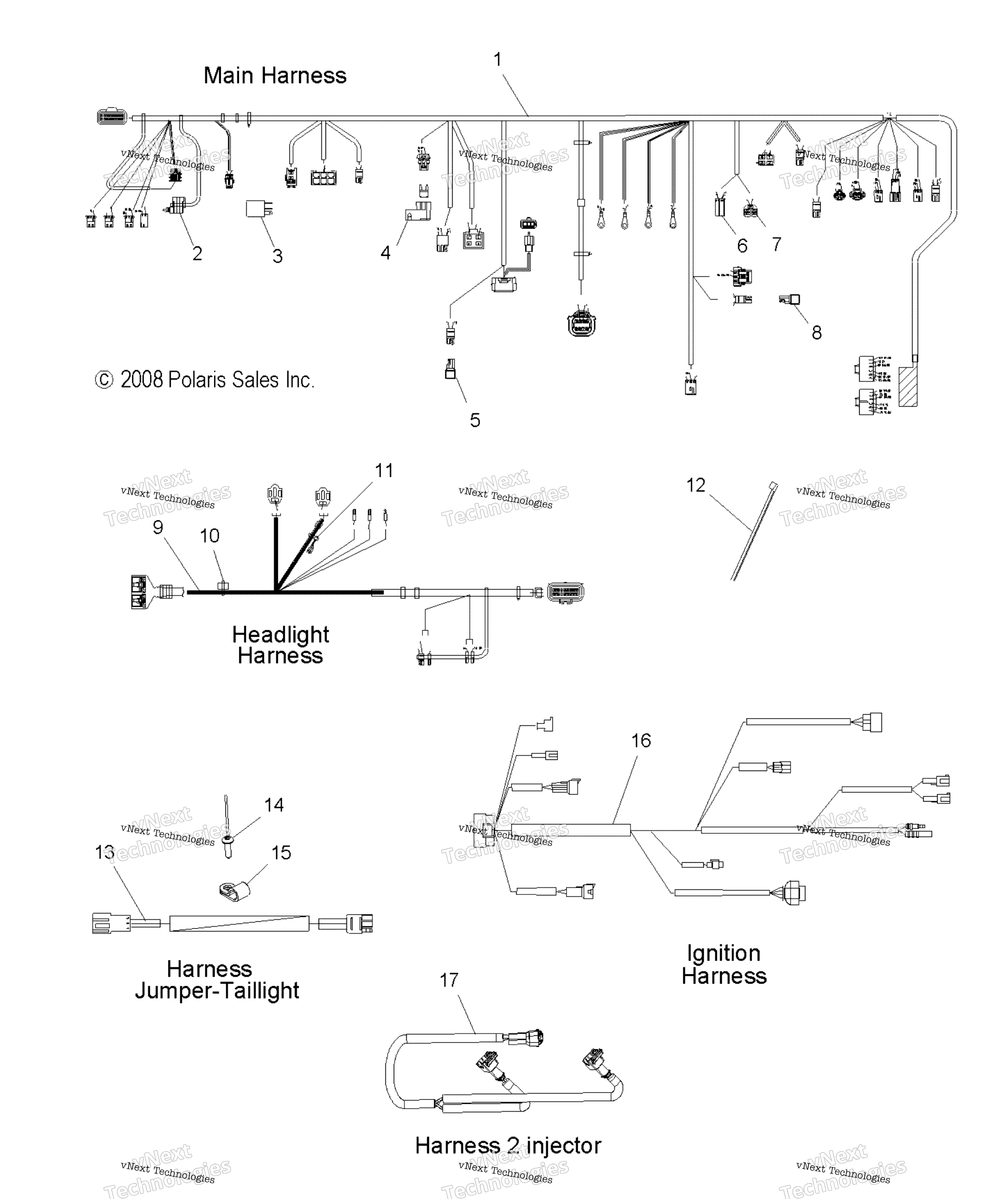 электрооборудование Wiring Harnesses