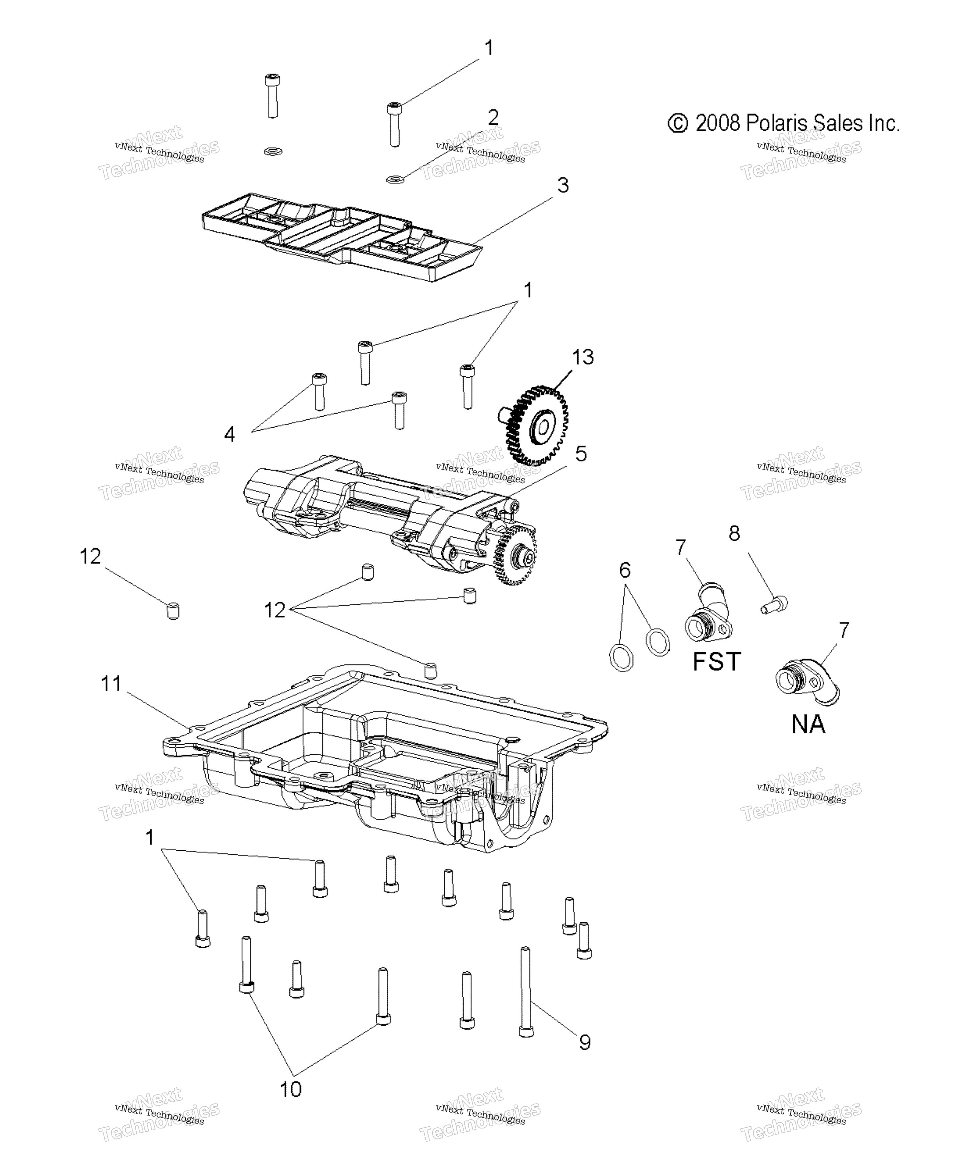 Engine, масляный Sump