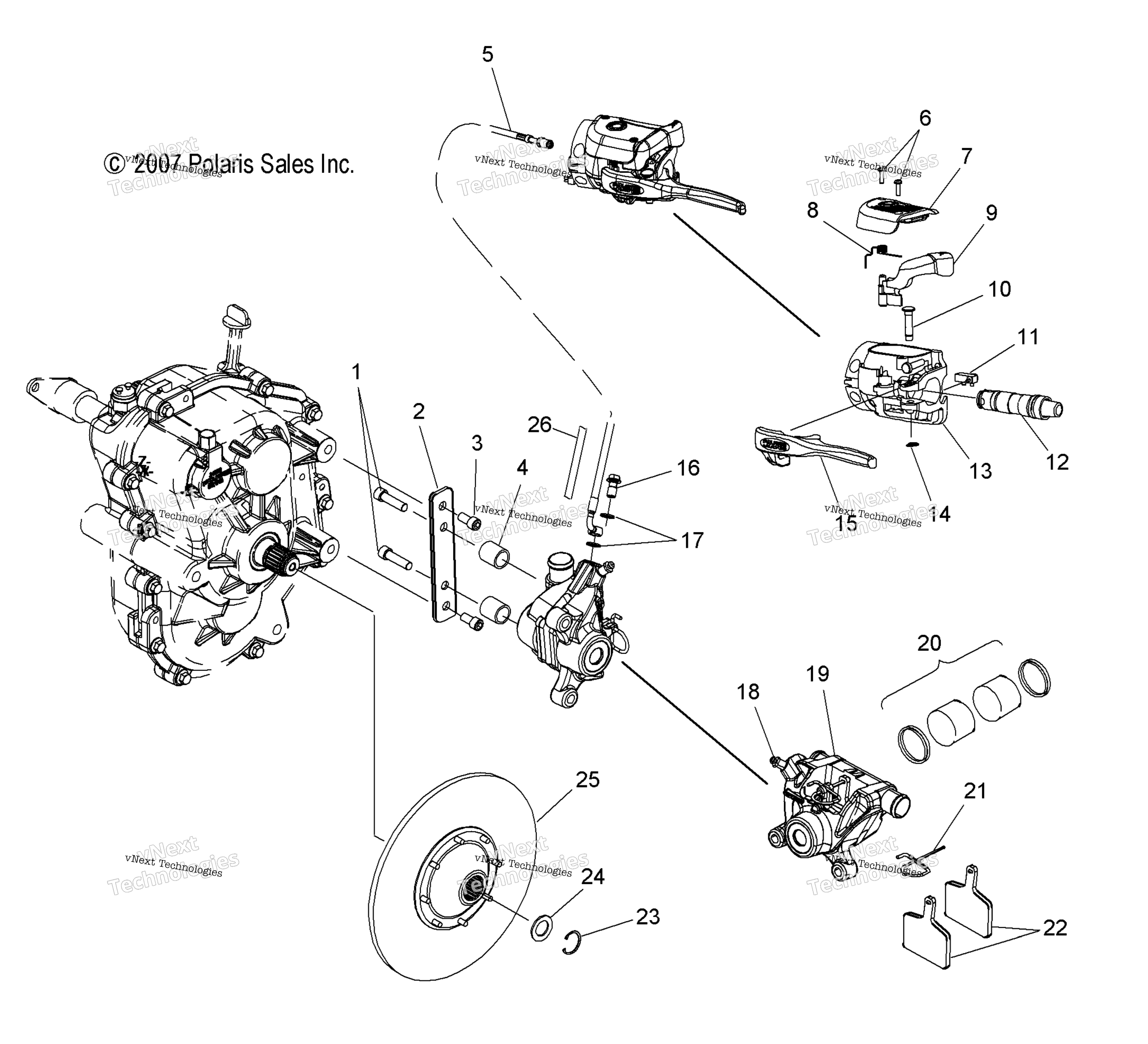 Brakes, тормоз Caliper & Disc