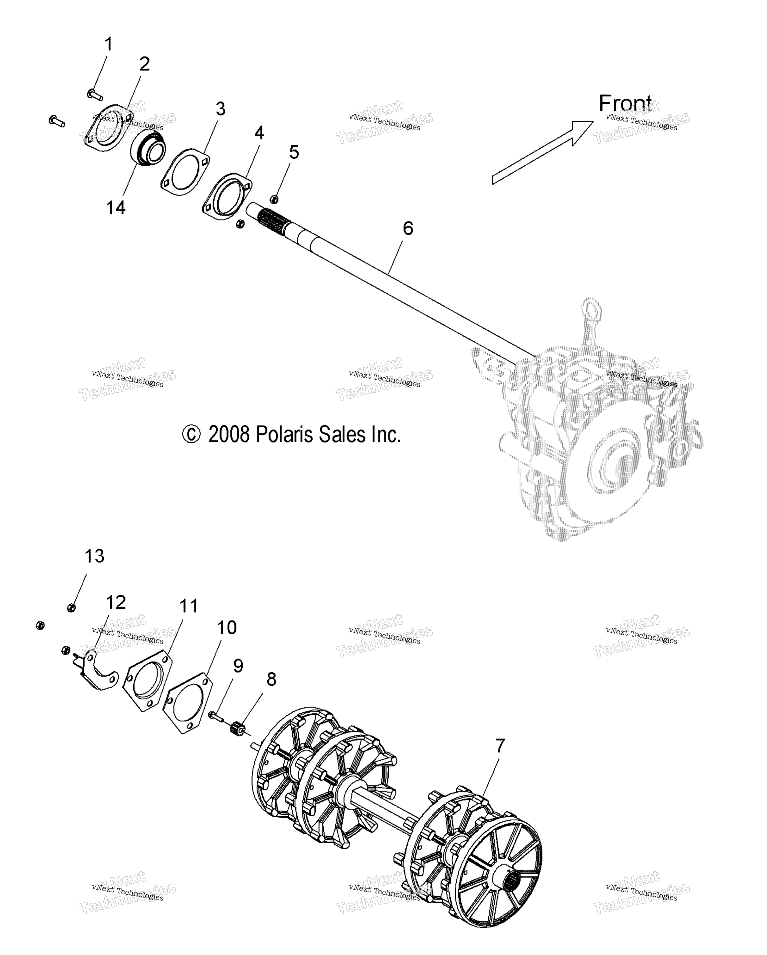 Привод Train, Driveshaft Asm. & Jackshaft Asm
