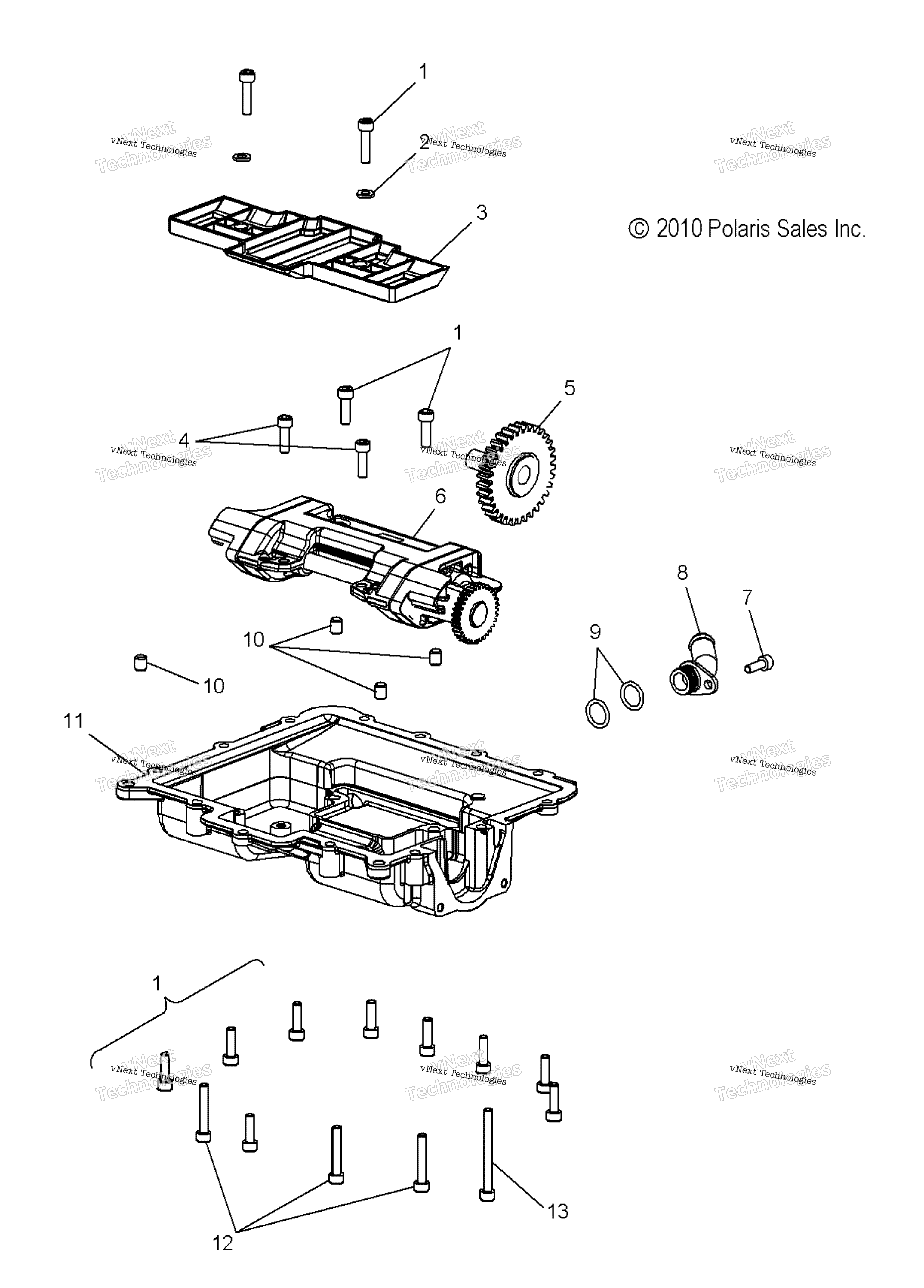 Engine, масляный Sump