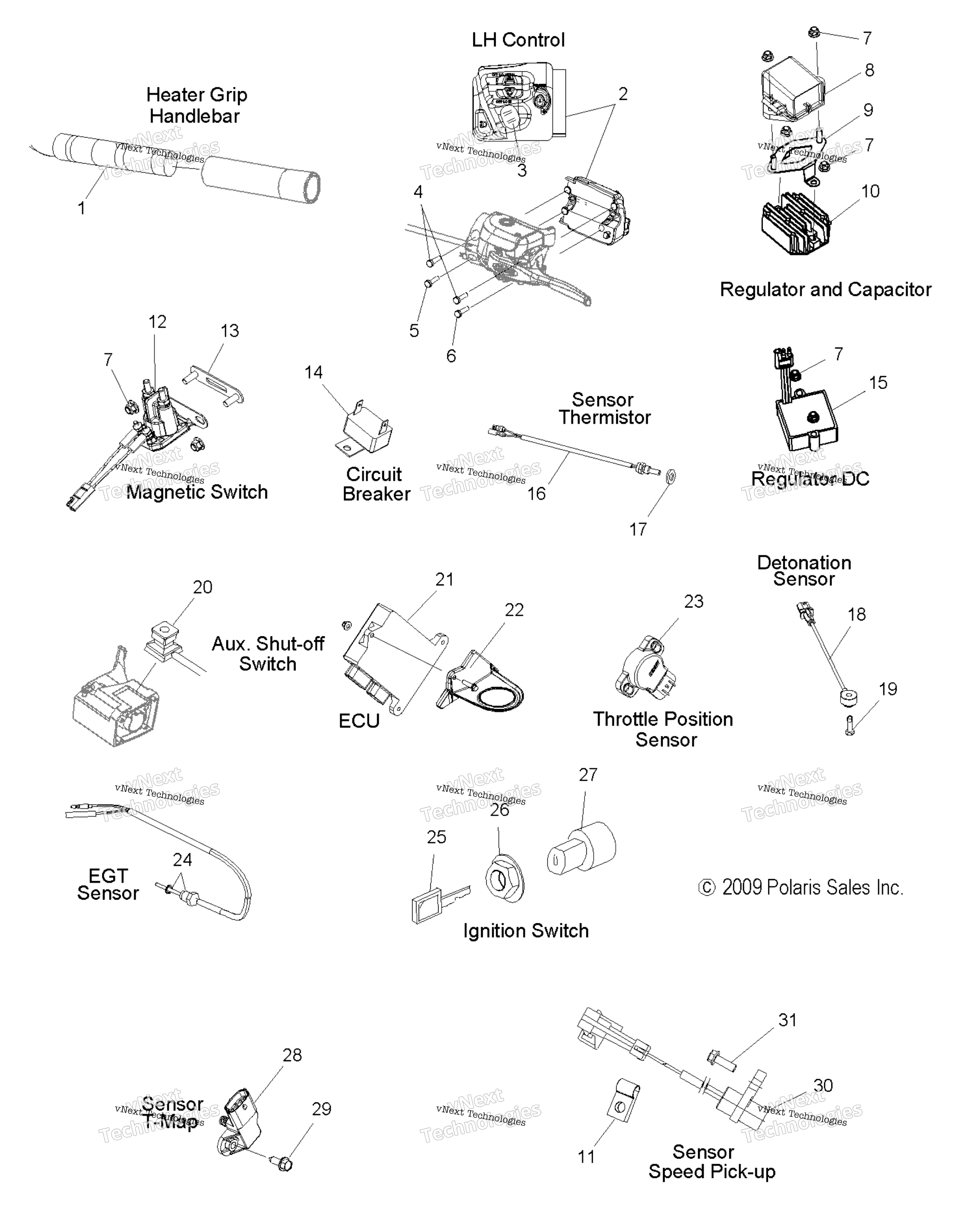 электрооборудование Switches, Sensors & Components