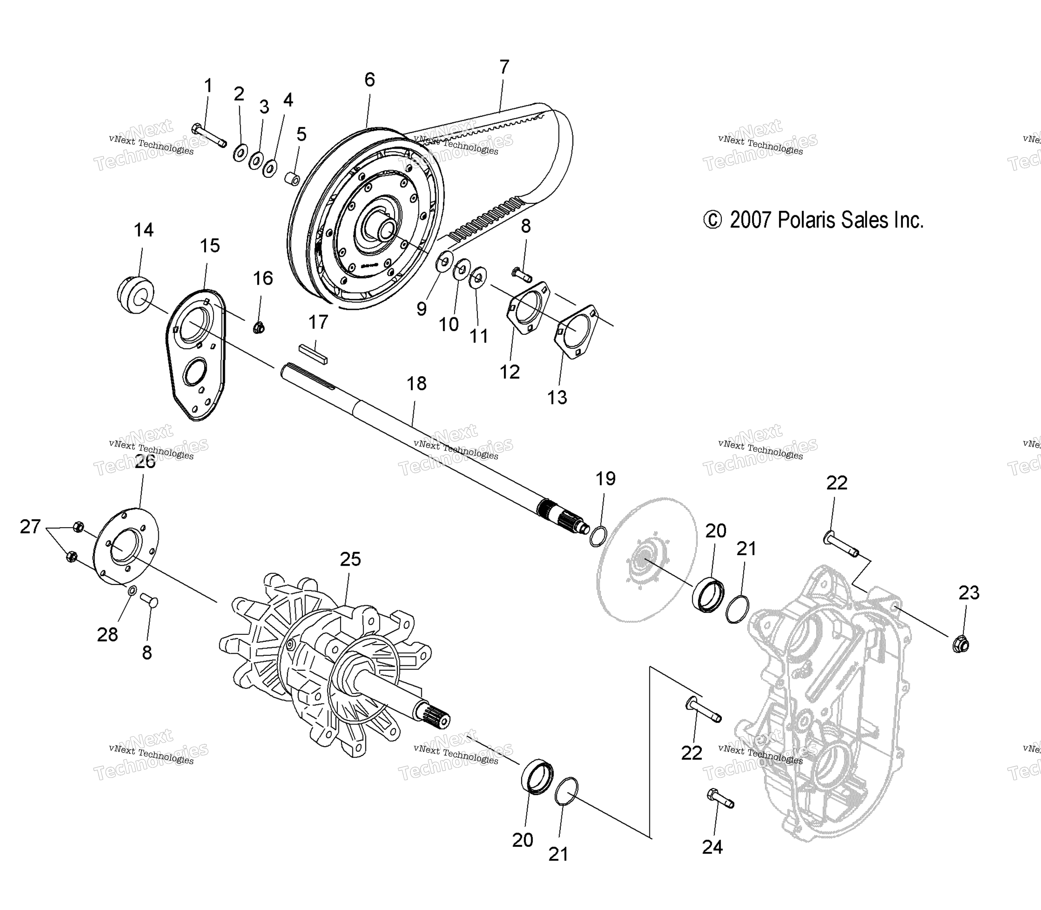 Привод Train, Jackshaft & Driveshaft