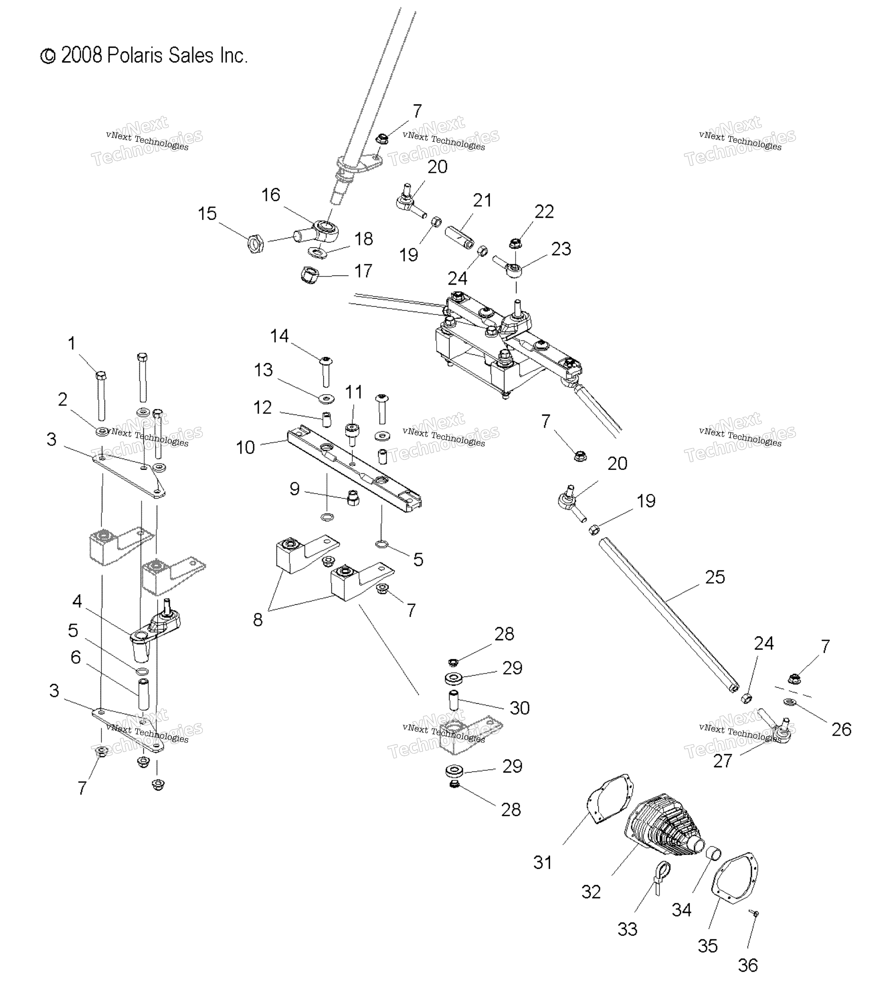 Steering, Lower & тяга Rods