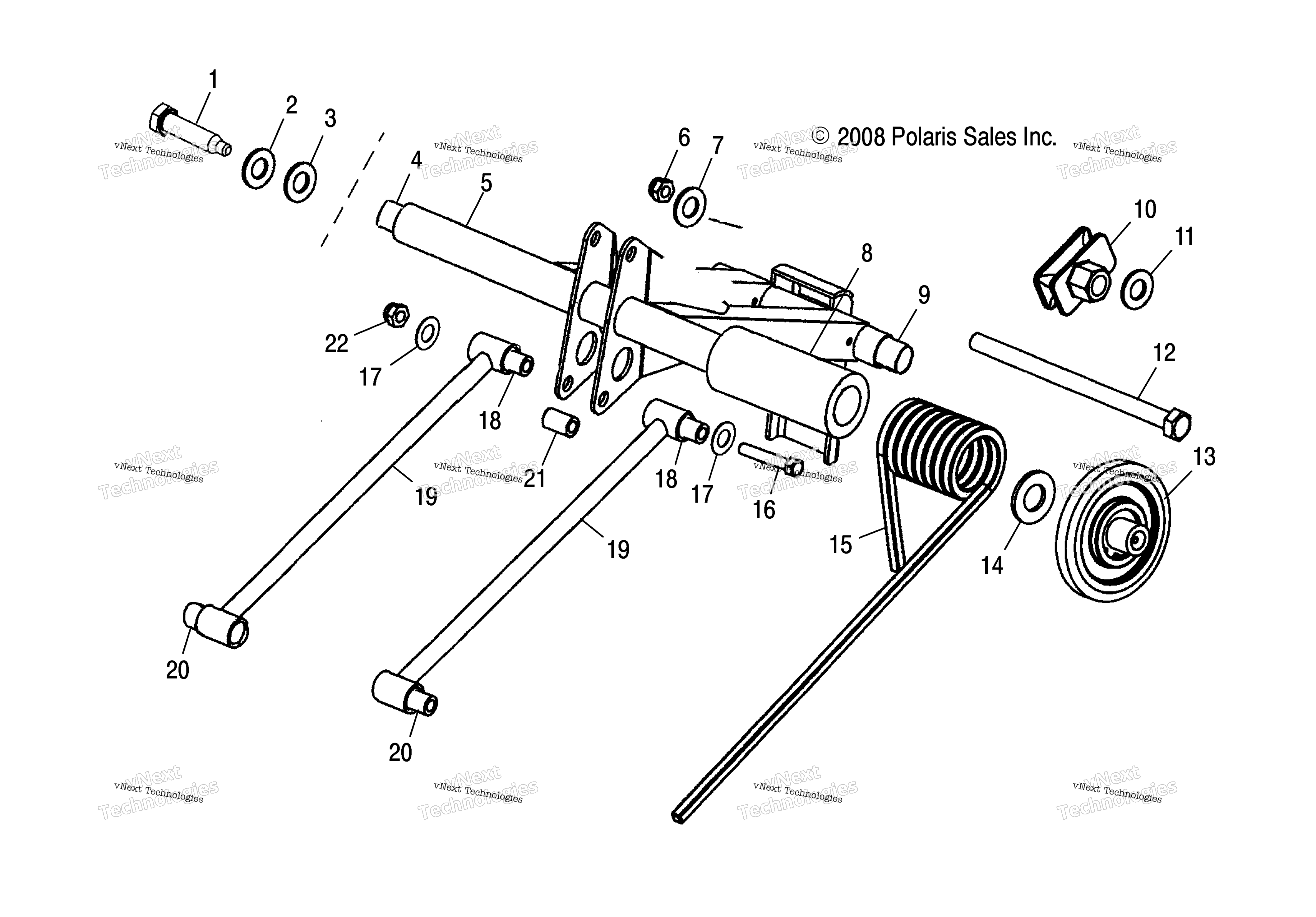 Suspension, Torque Arm, задний
