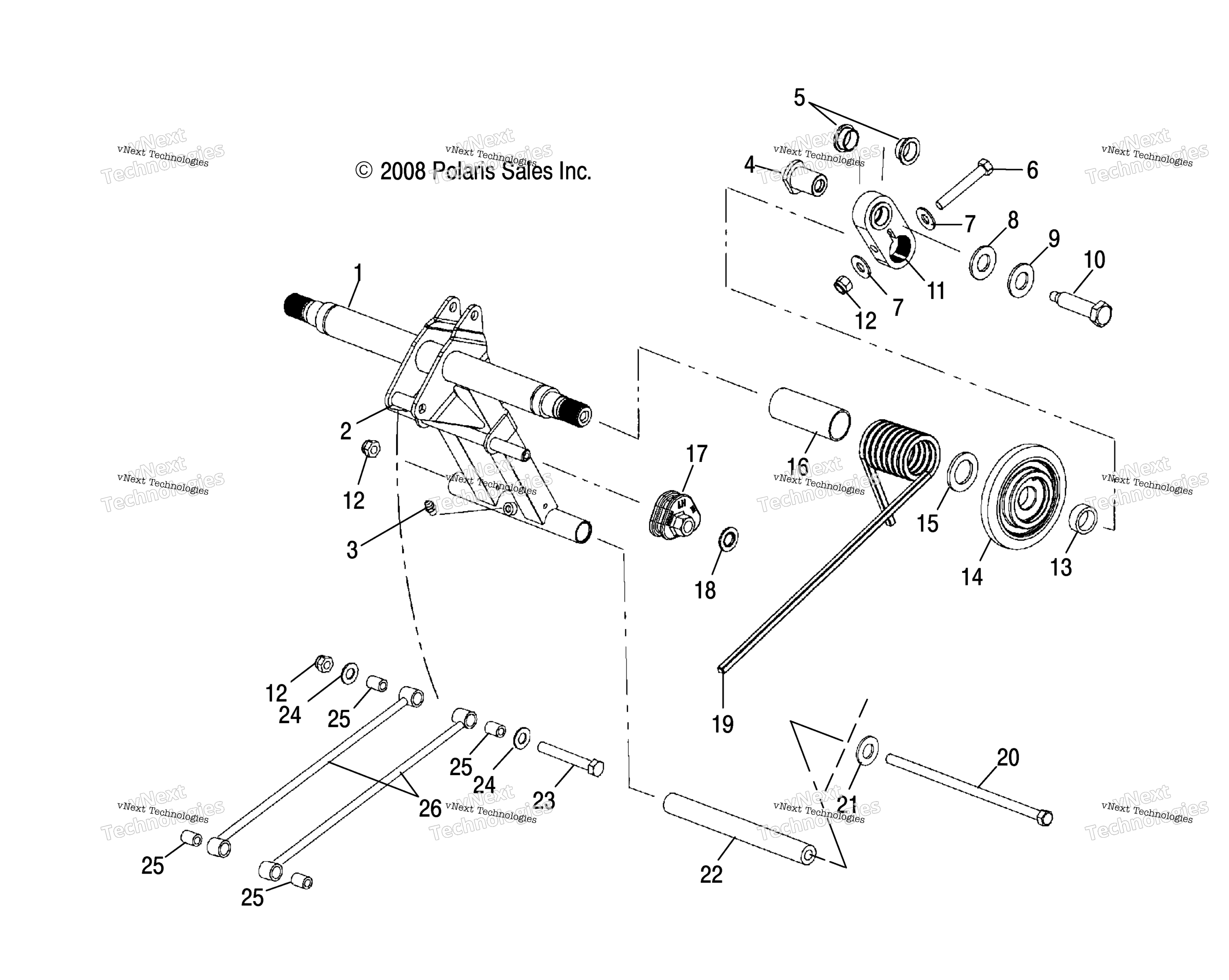 Suspension, Torque Arm, задний