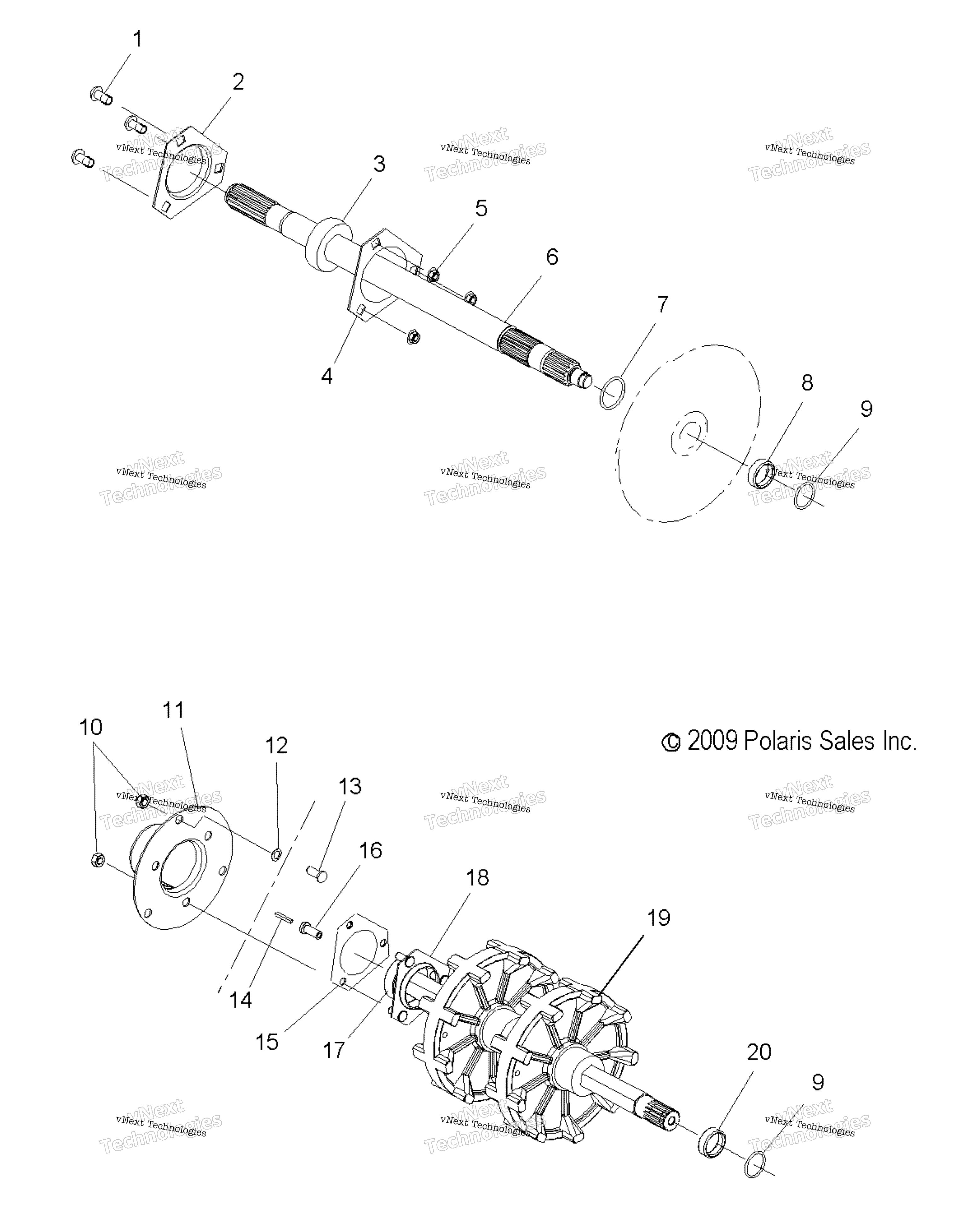 Привод Train, Jackshaft & Driveshaft