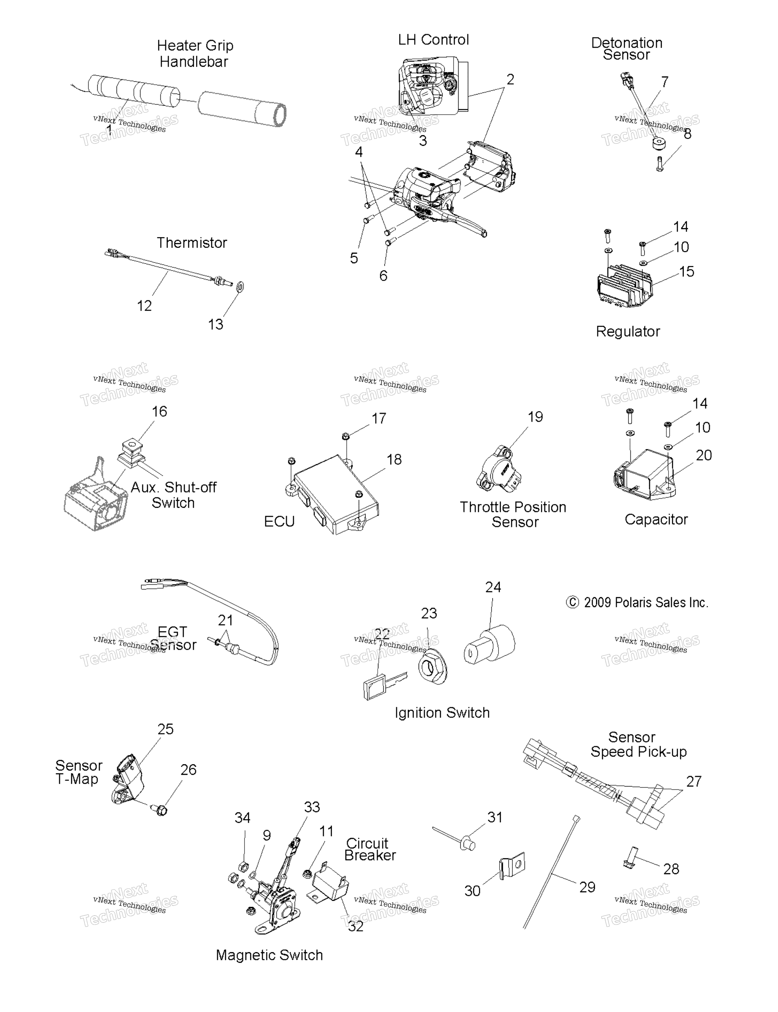 электрооборудование Switches, Sensors & Components