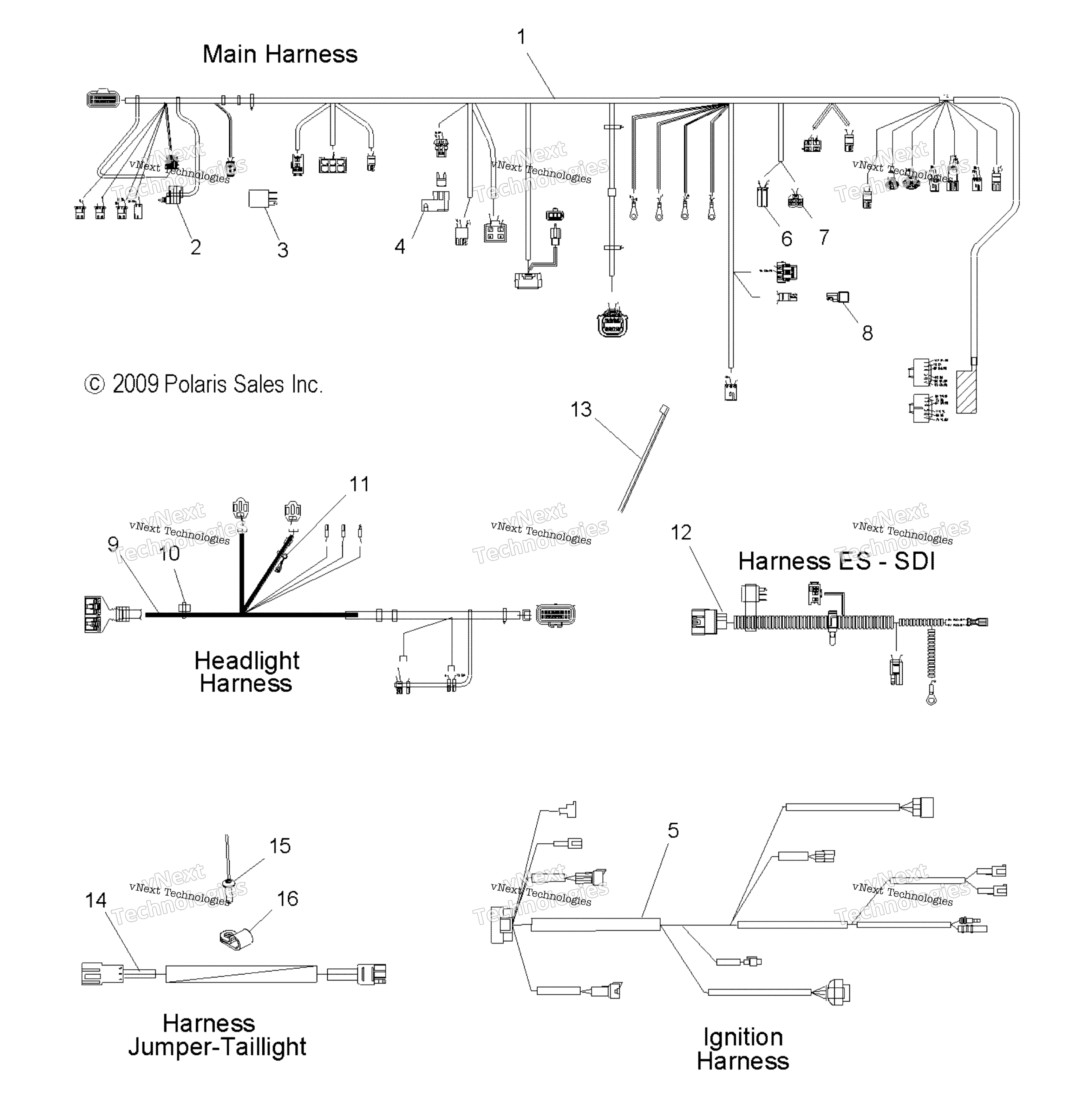 электрооборудование Wiring Harnesses