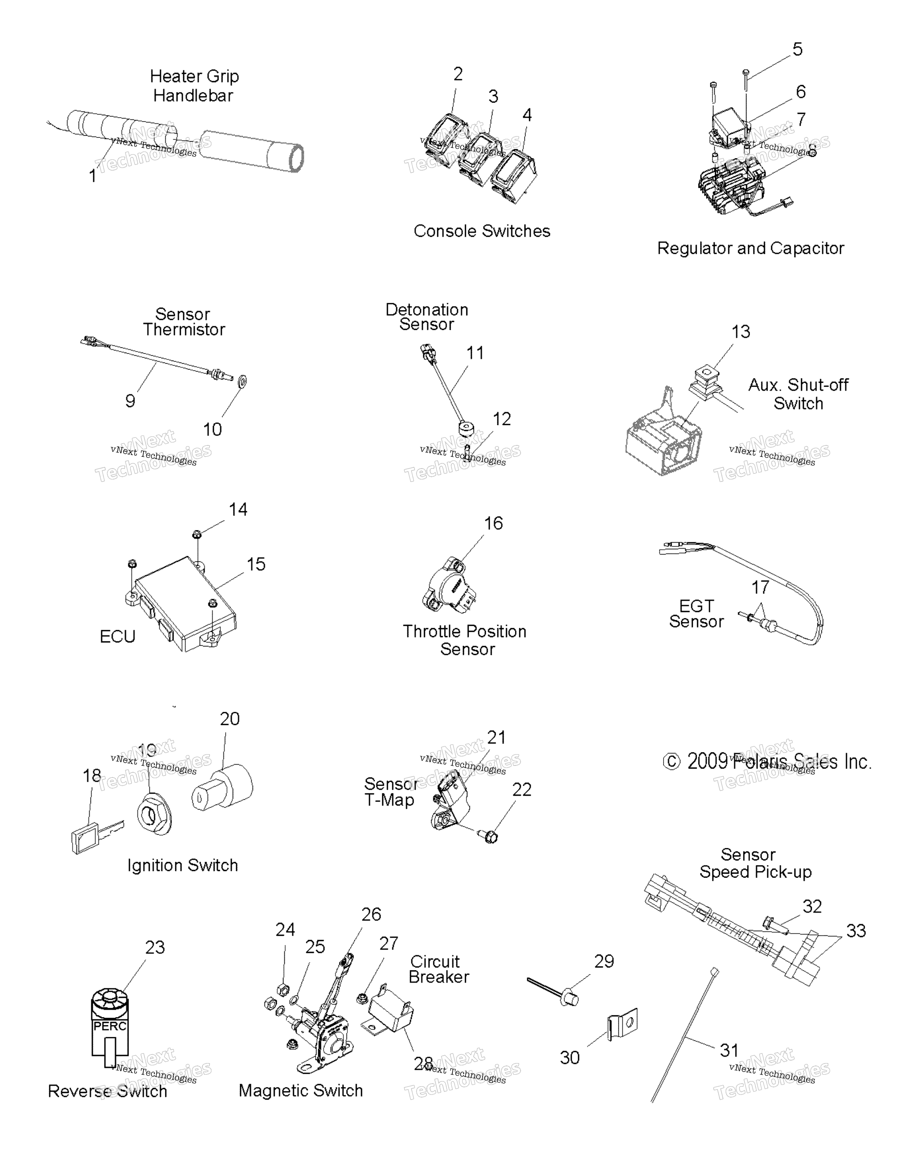 Electrical, Switches, Sensors & Components All опции