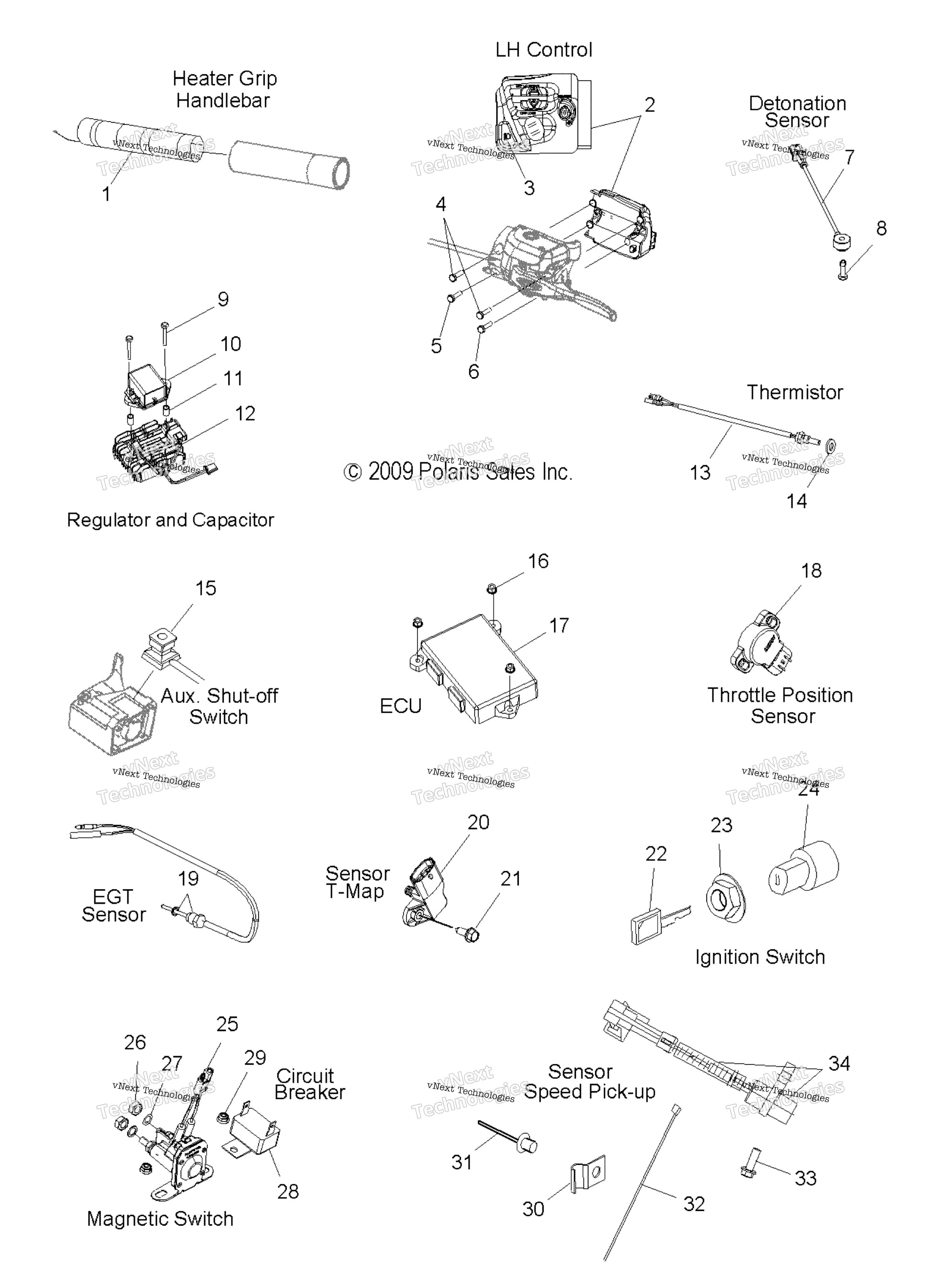 электрооборудование Switches, Sensors & Components