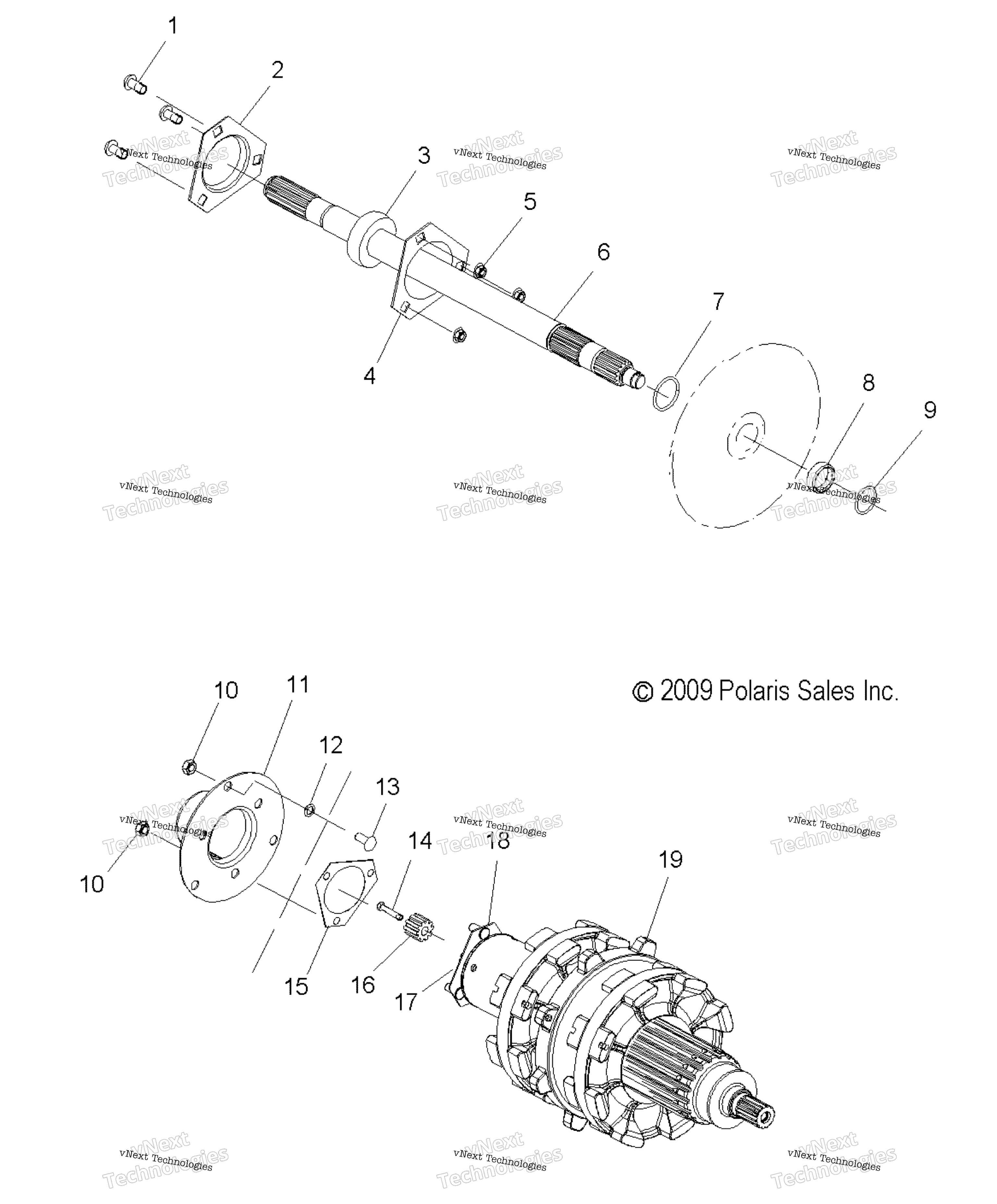 Привод Train, Jackshaft & Driveshaft