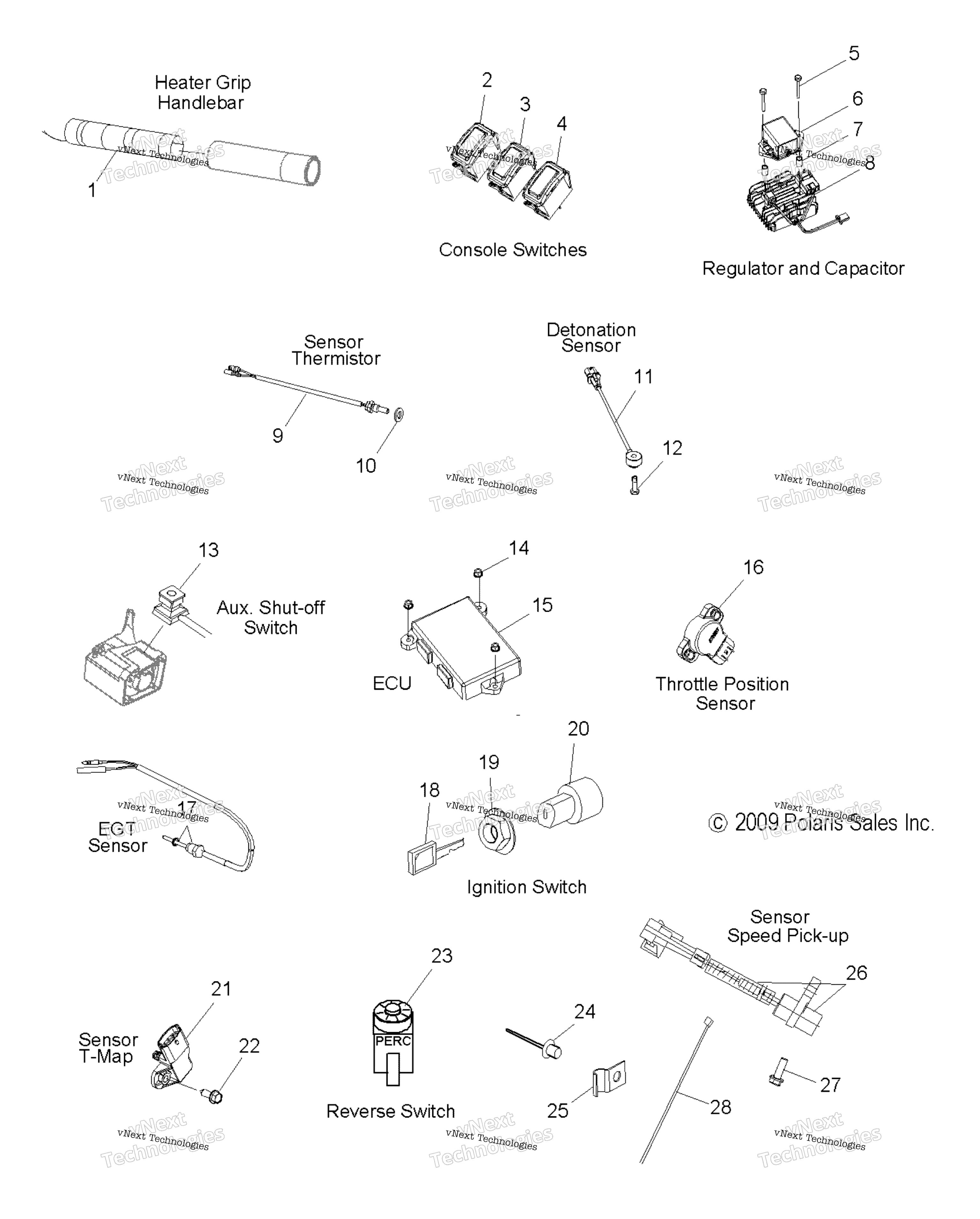 электрооборудование Switches, Sensors & Components
