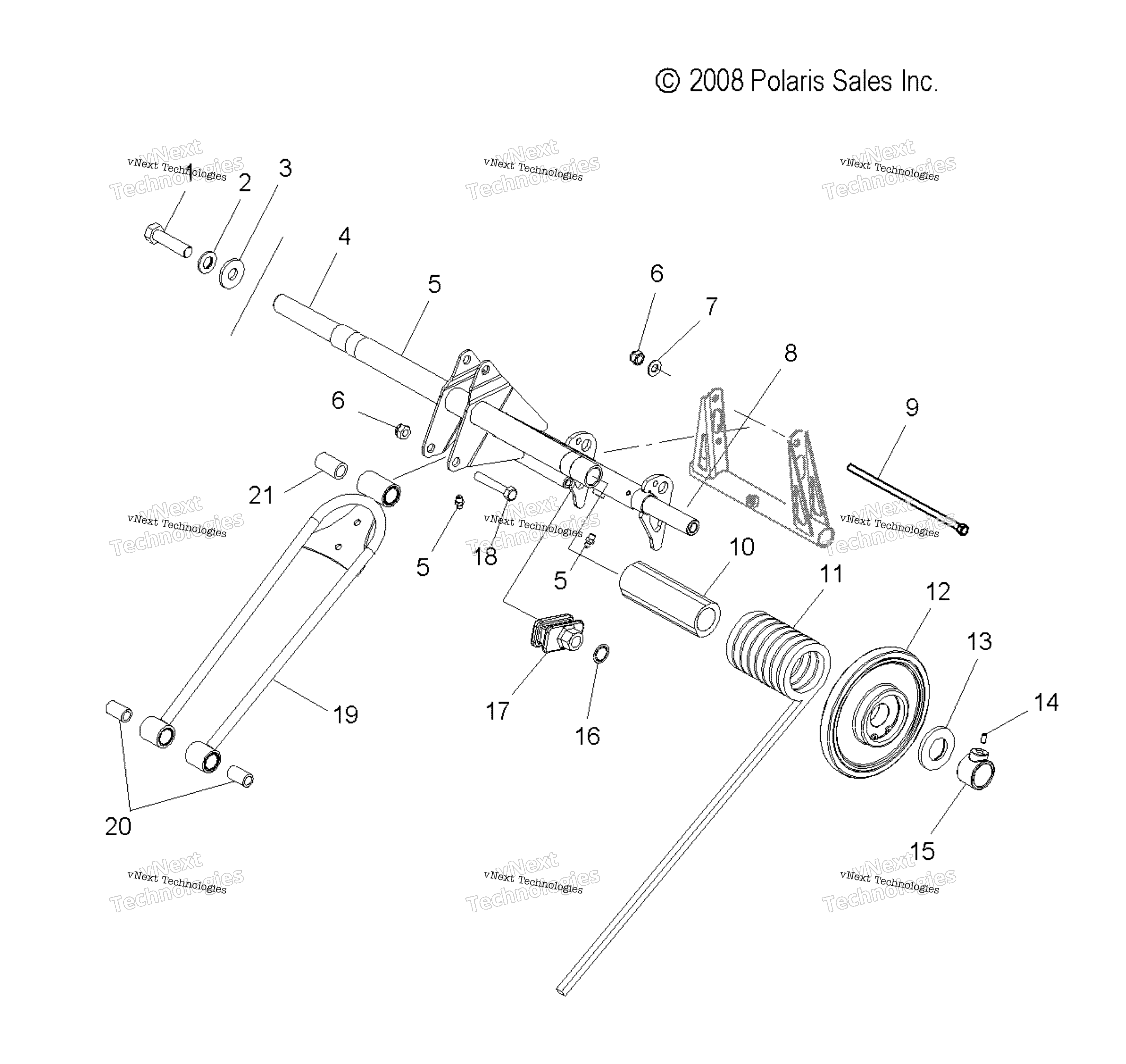 Suspension, Torque Arm, задний