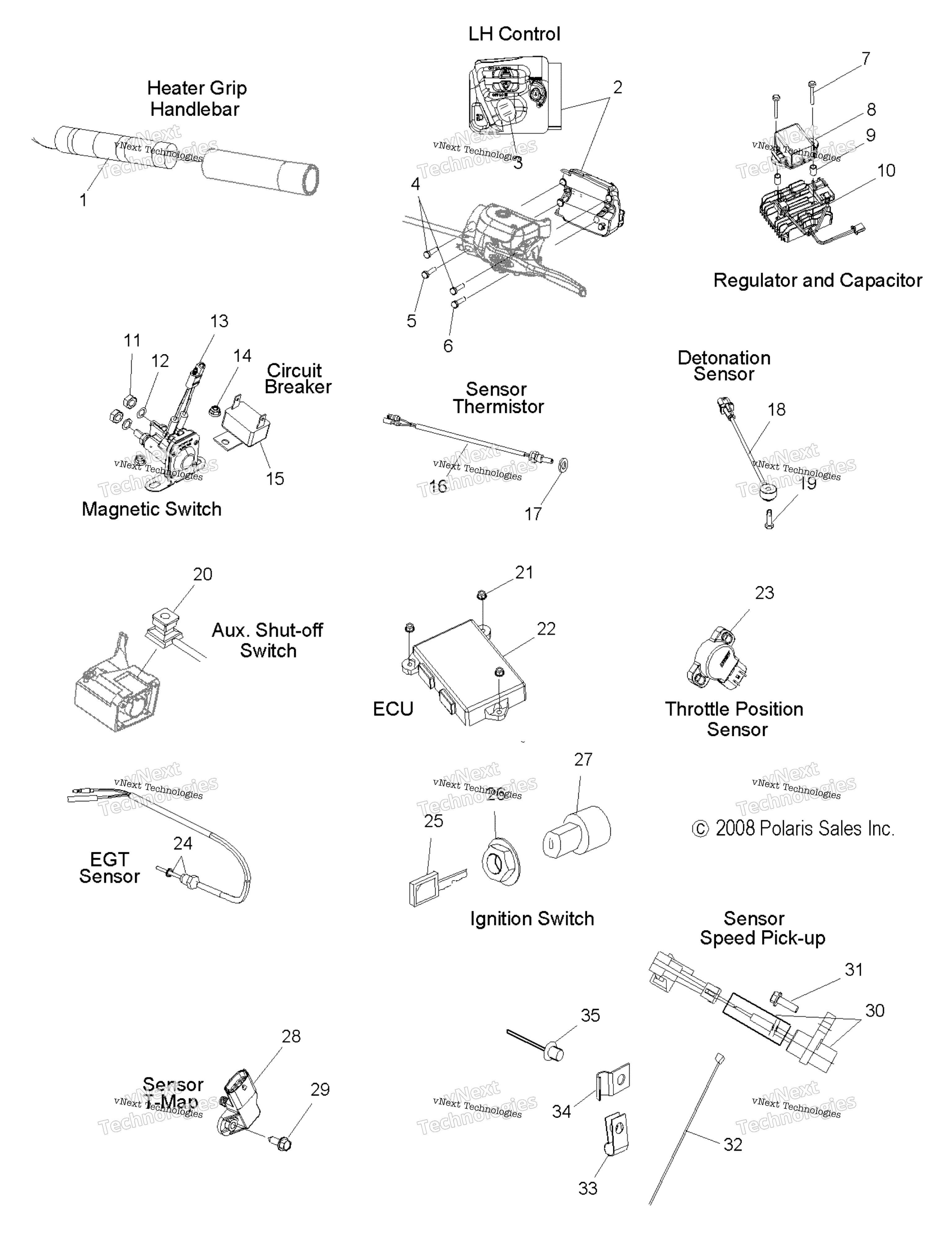Electrical, Switches, Sensors & Components All опции