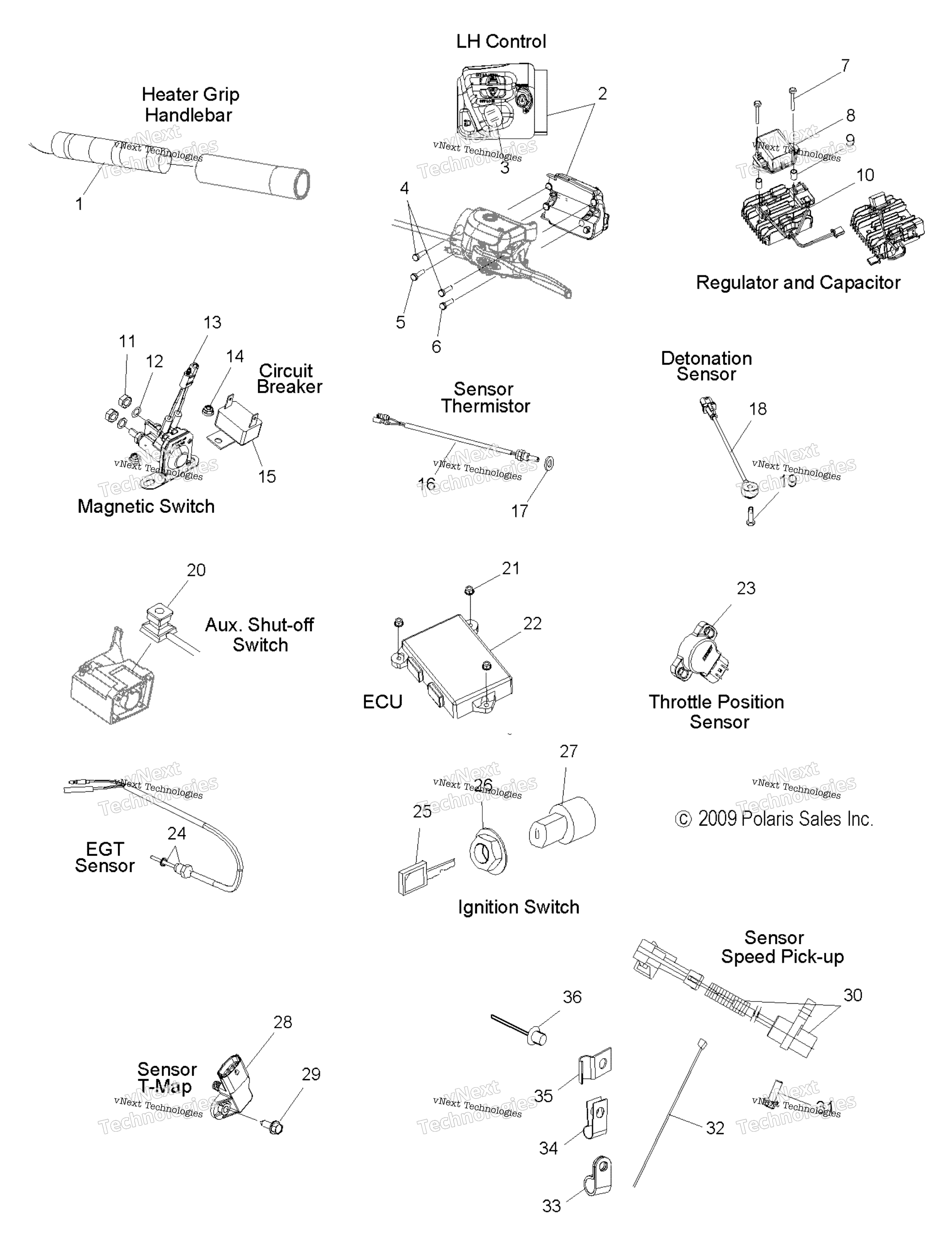 электрооборудование Switches, Sensors & Components