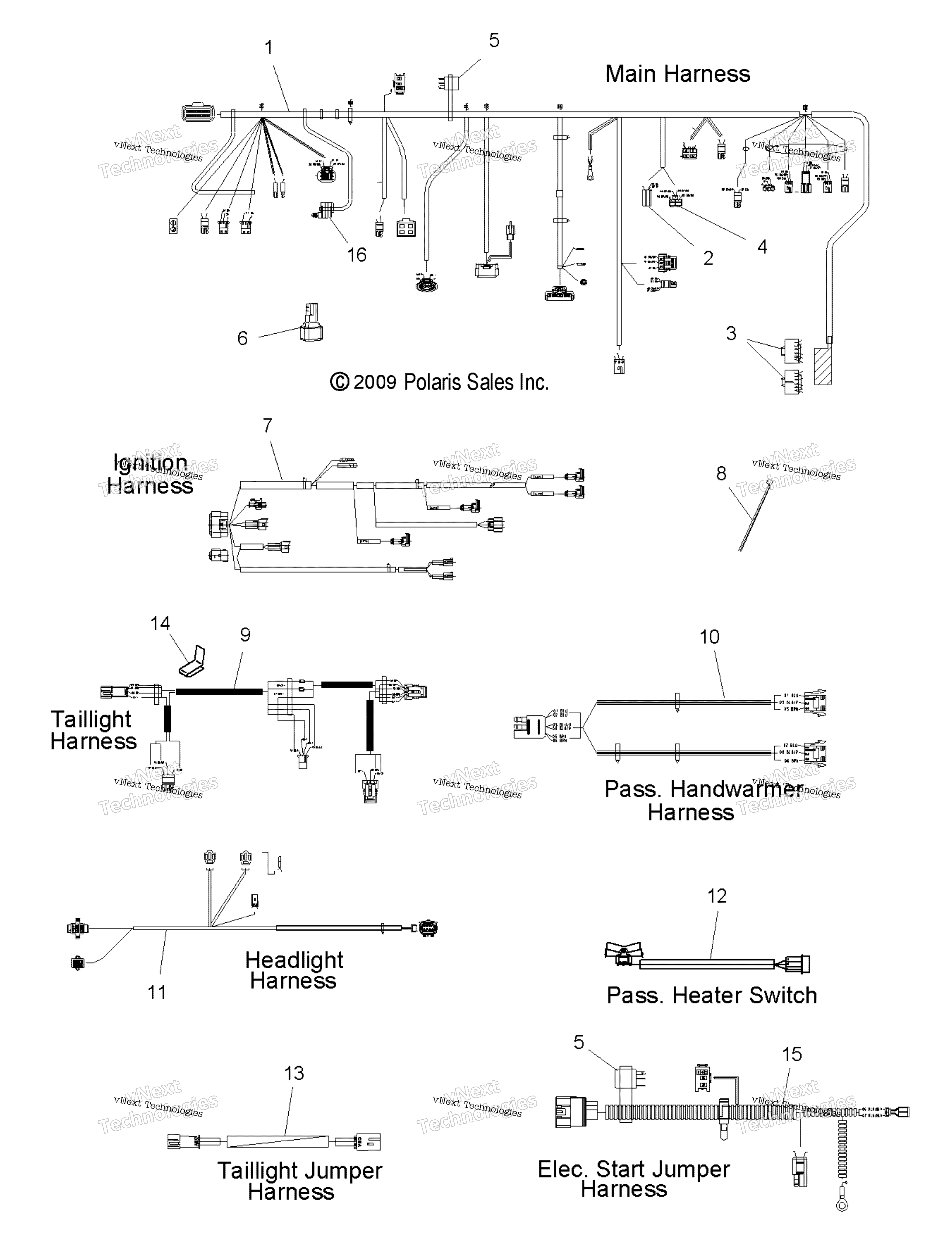 электрооборудование Wiring Harnesses
