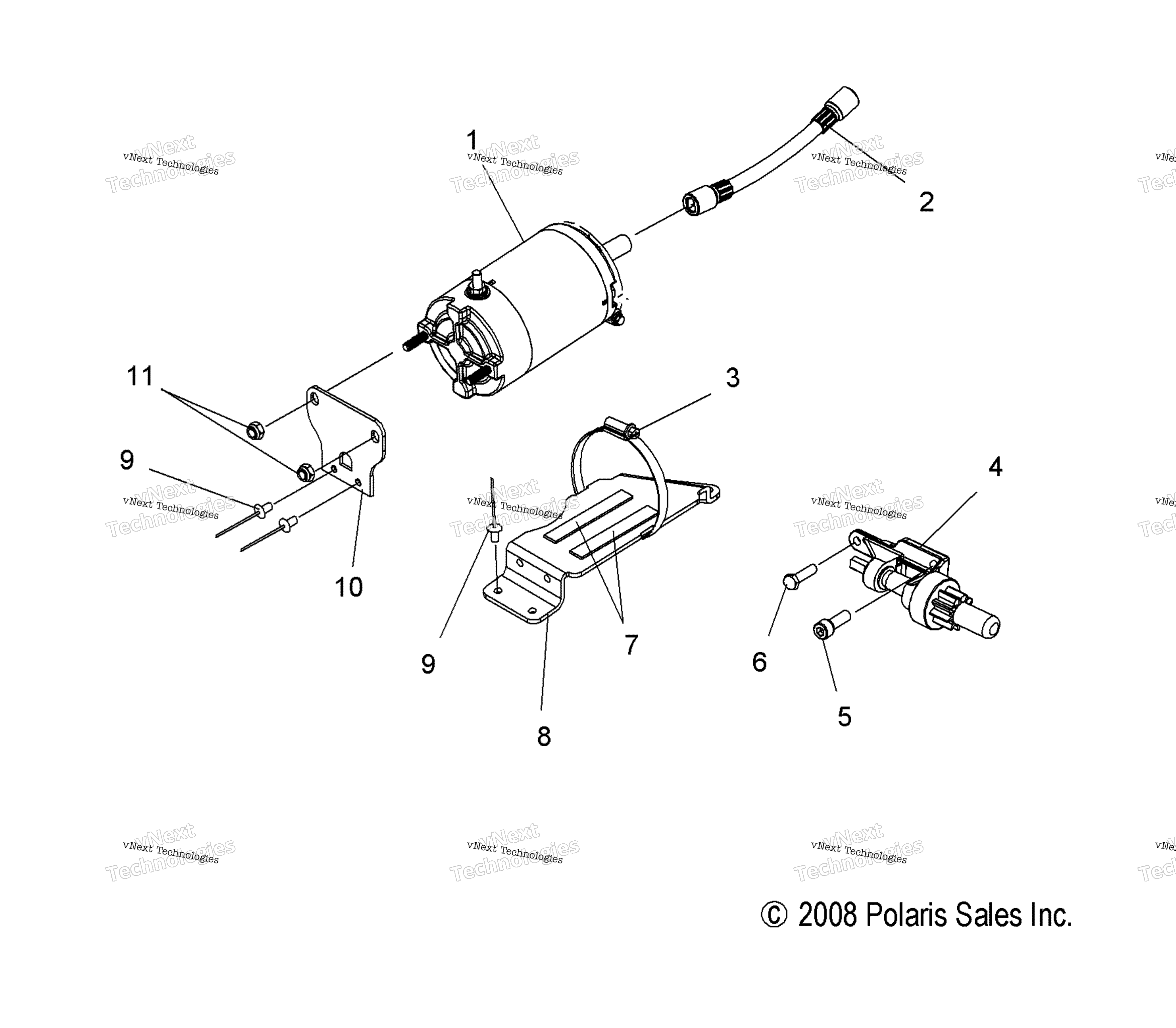 Двигатель, стартер Motor