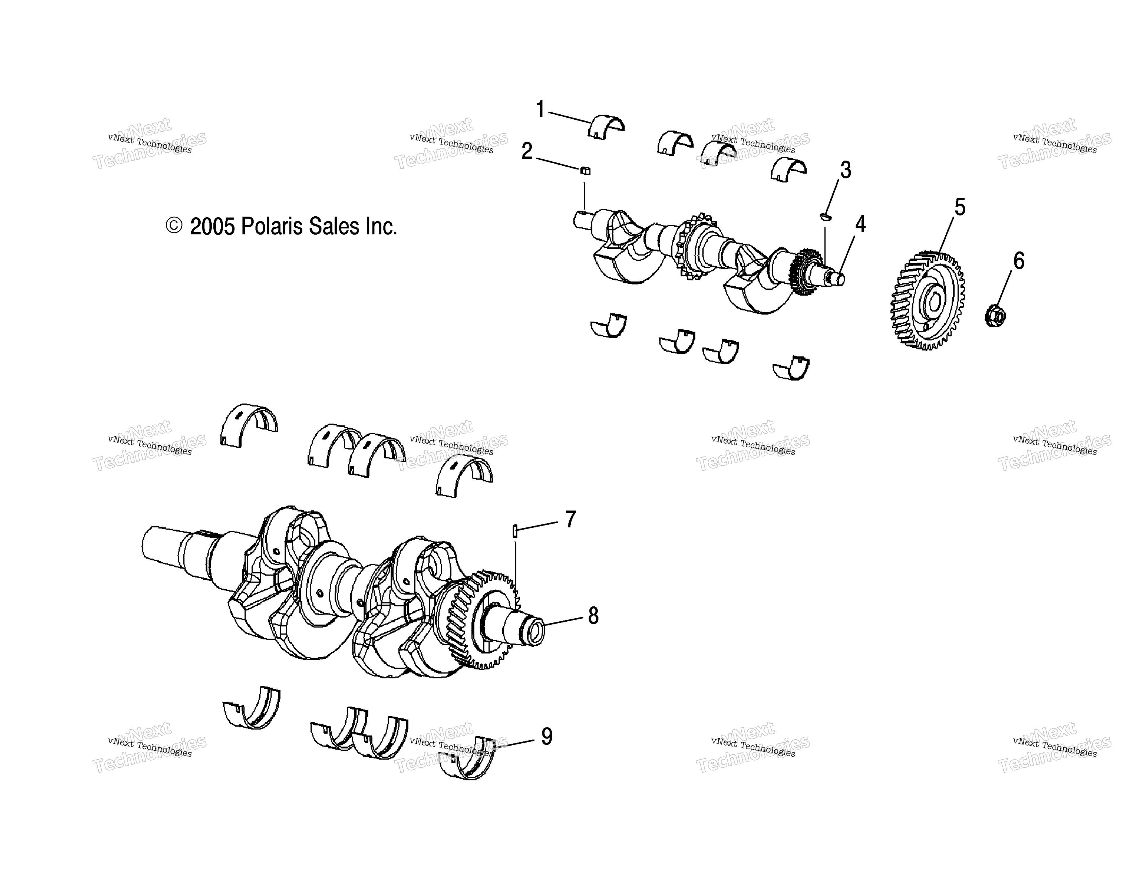 Двигатель, коленвал & Balance Shaft