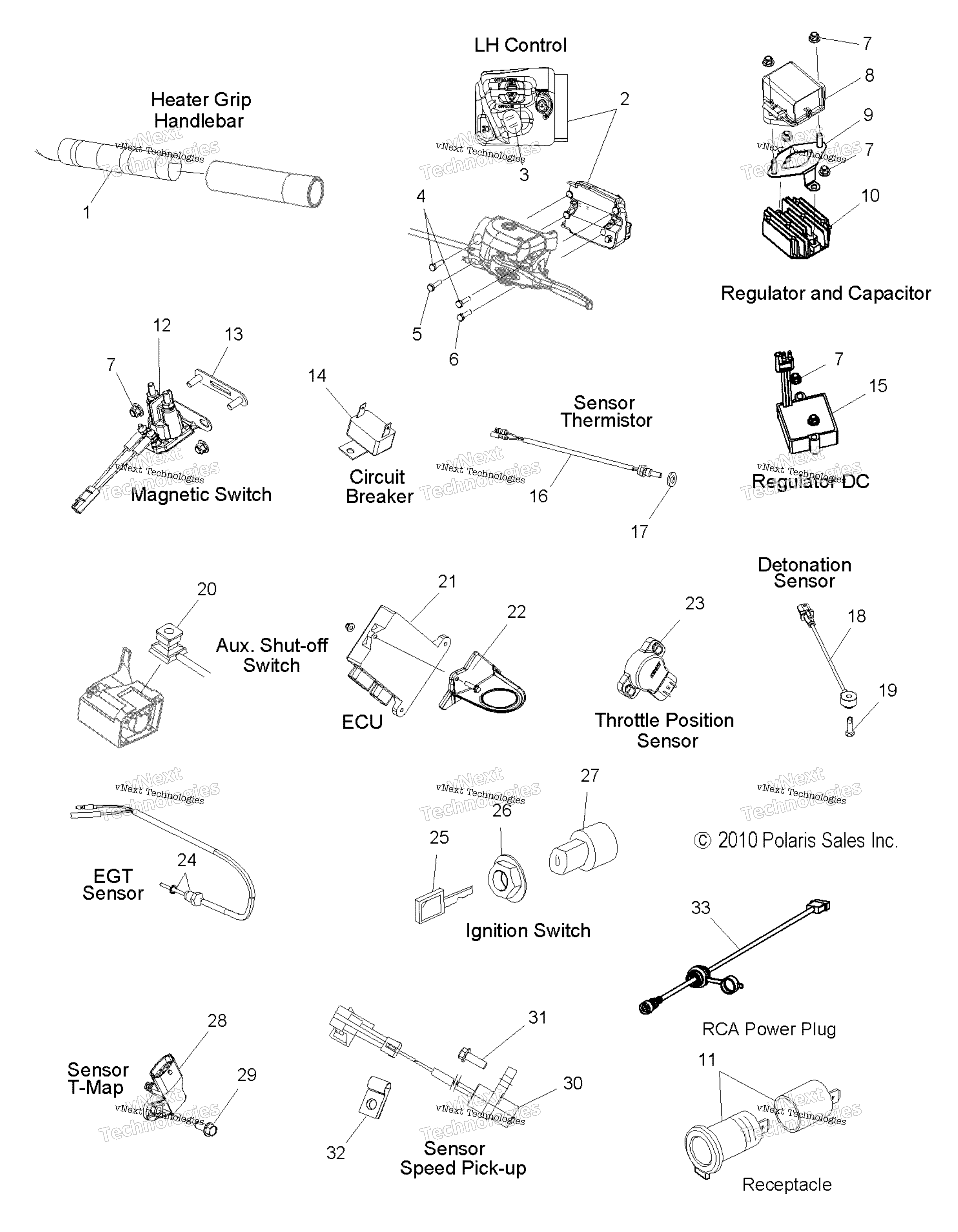 Electrical, Switches, Sensors & Components All опции