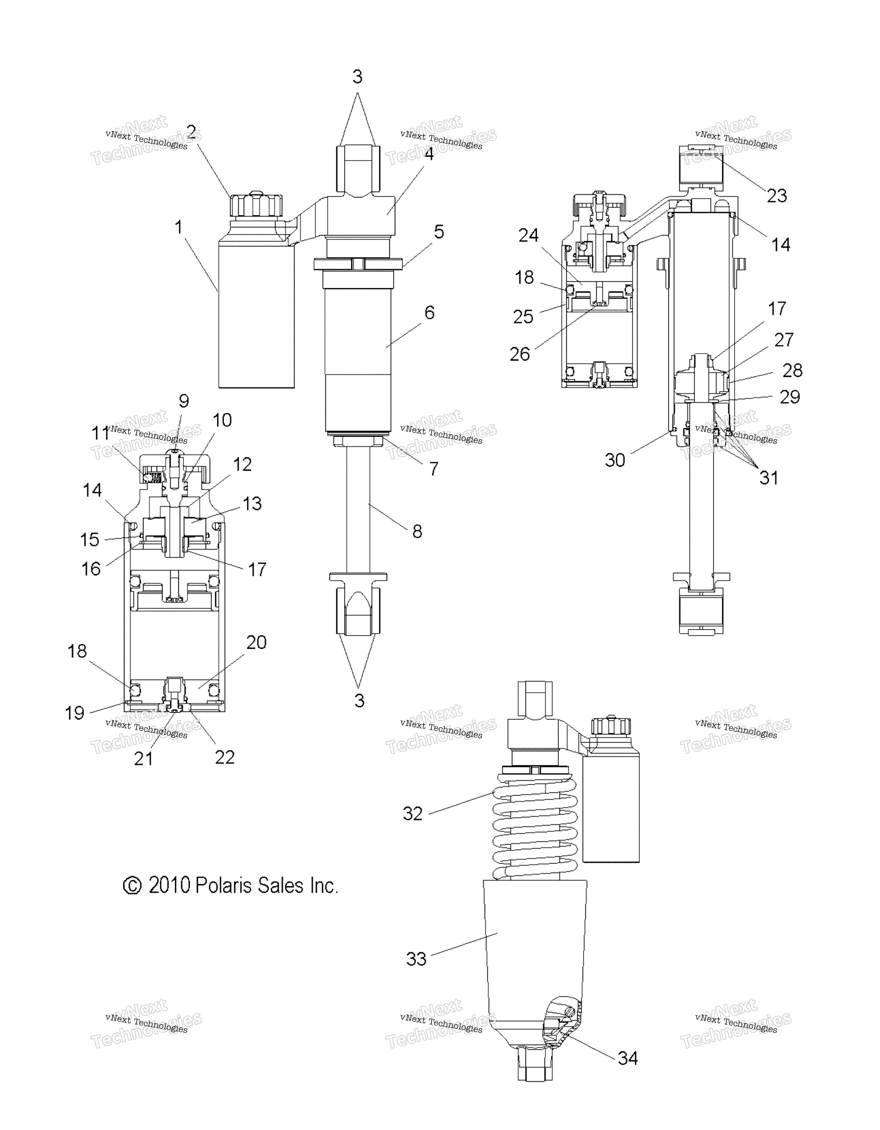 Suspension, Shock, передний All Options
