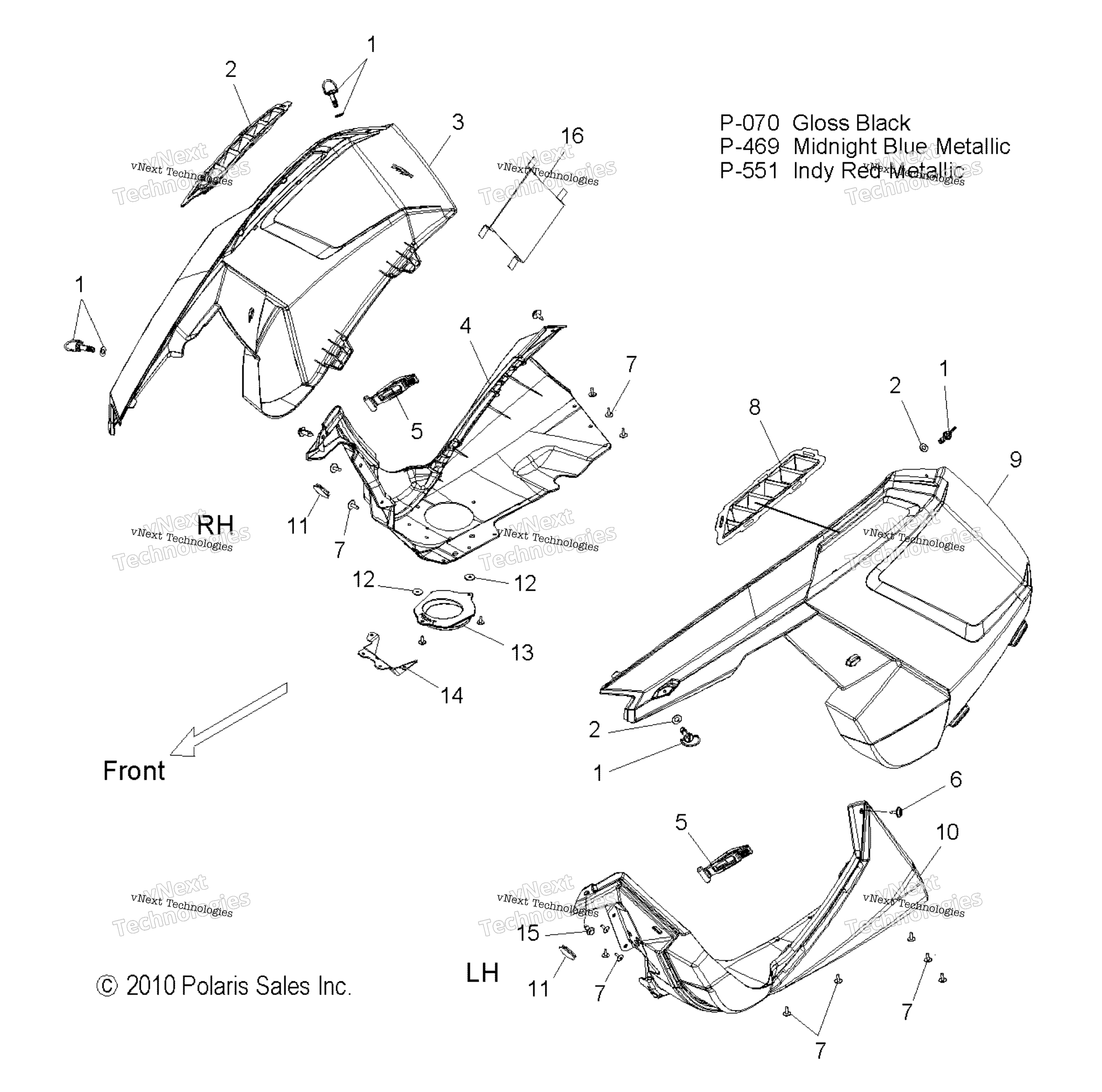 Body, Fenders & Side Panels All опции