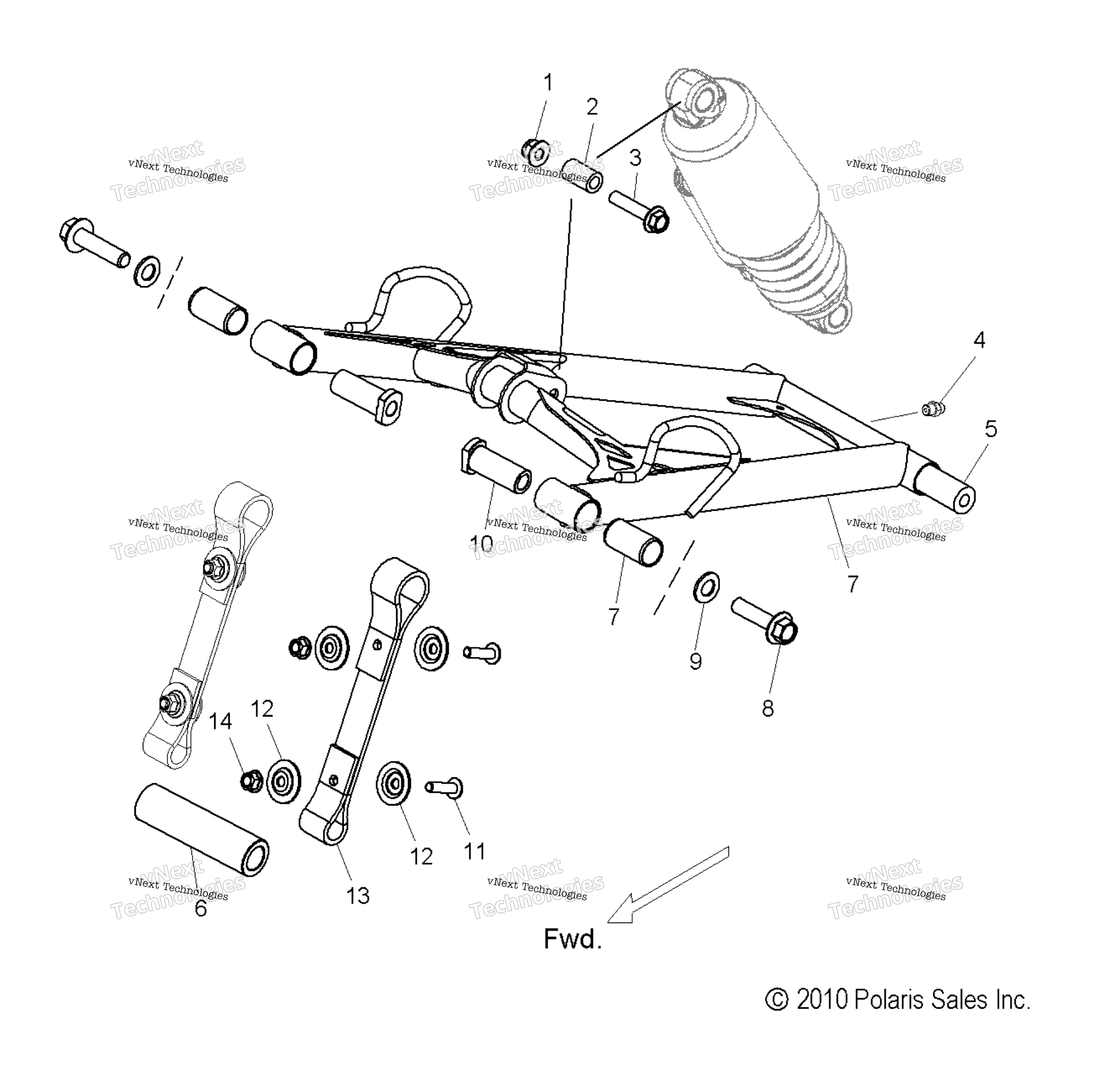 Suspension, Torque Arm, передний All Options