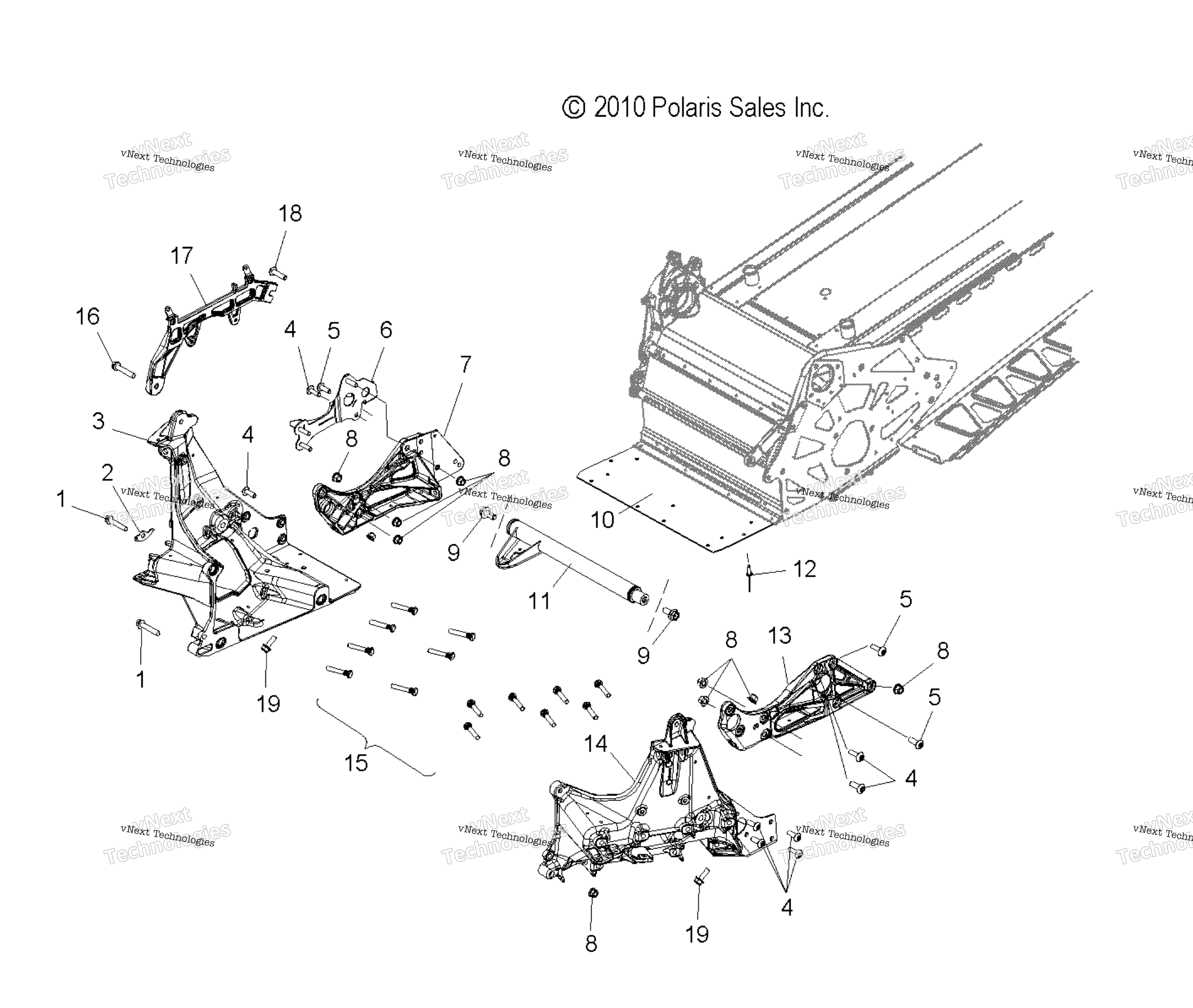 Chassis, Bulkhead Asm. All опции