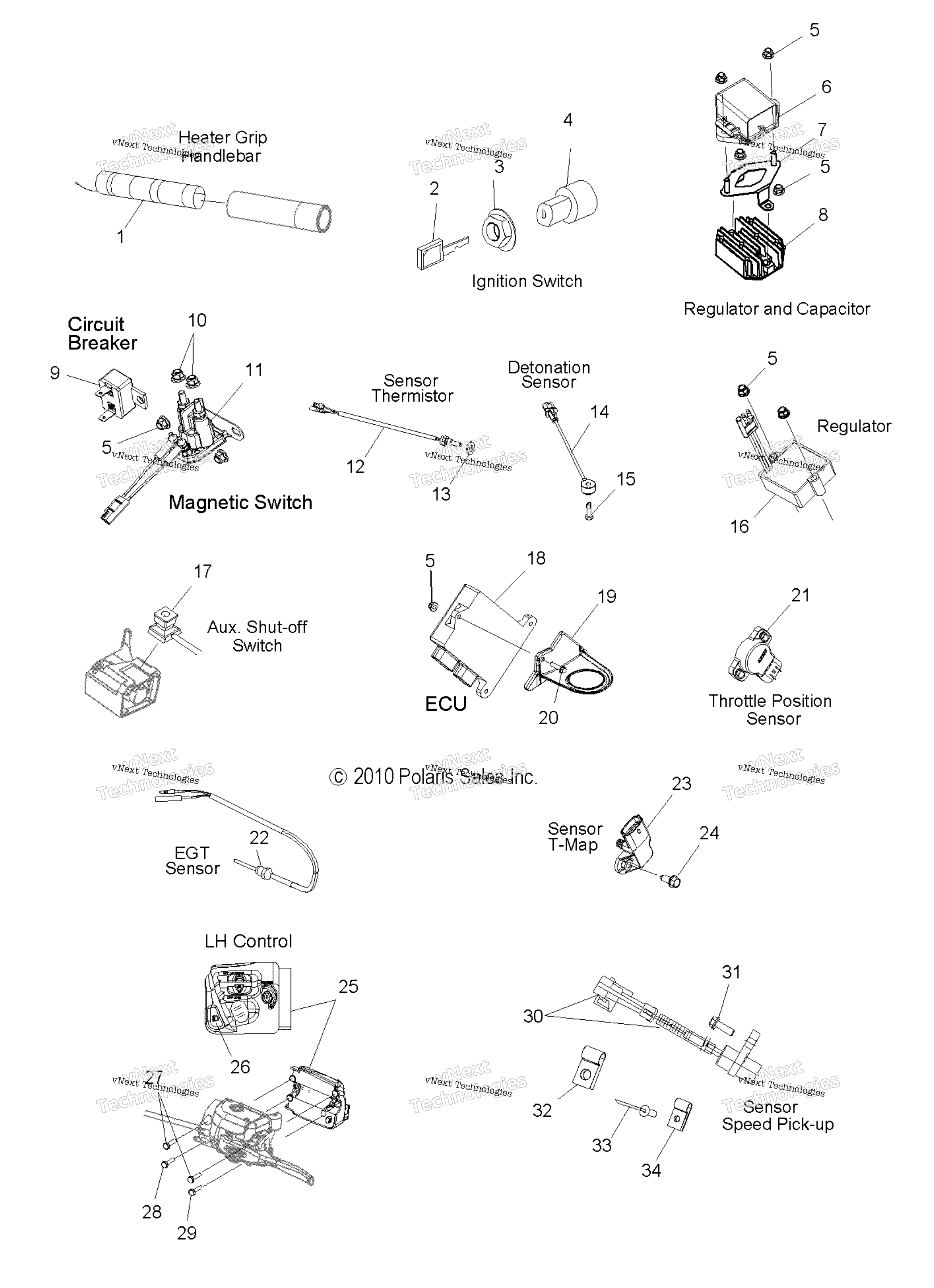 электрооборудование Switches, Sensors & Components