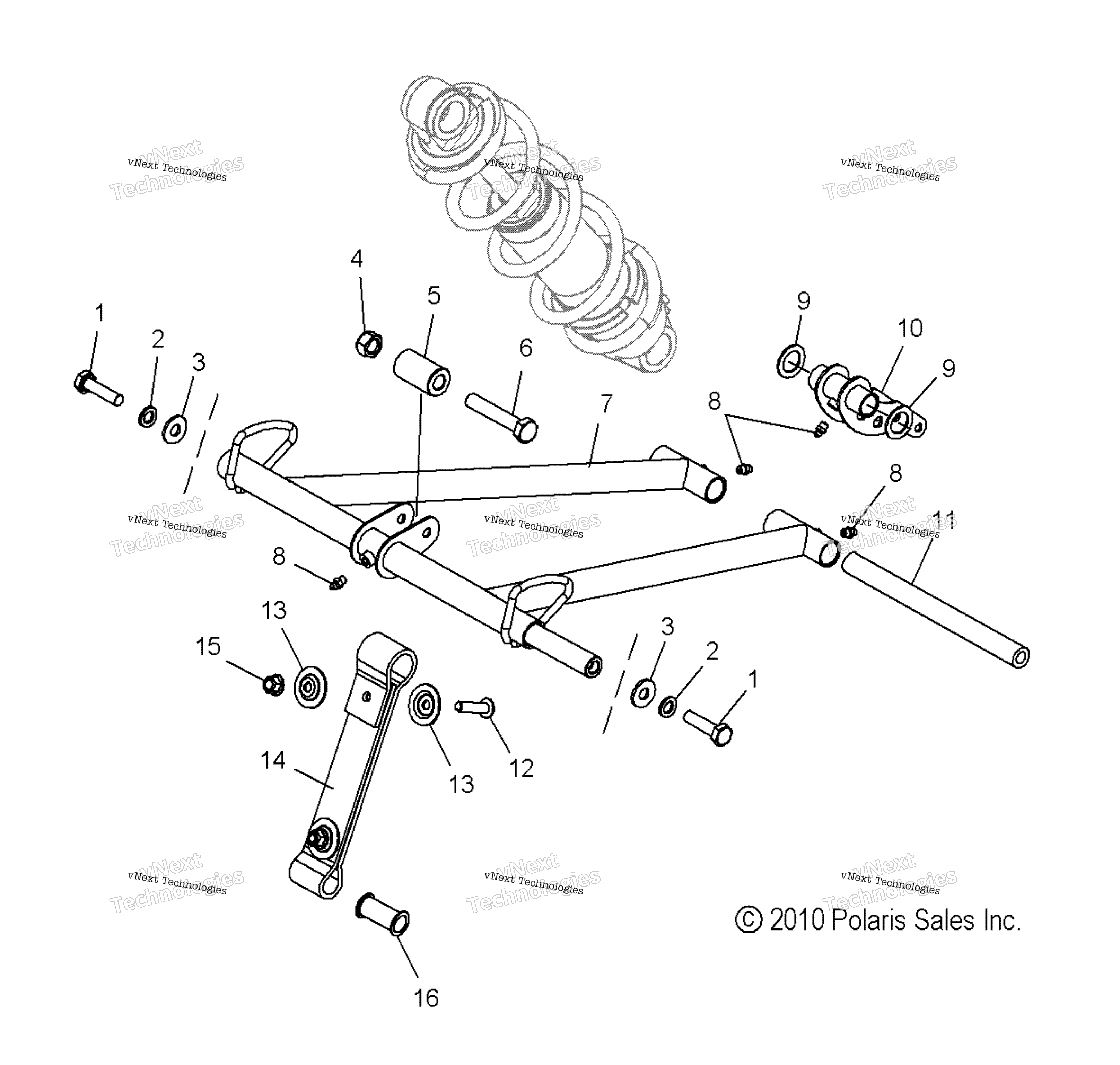 Suspension, Torque Arm, передний