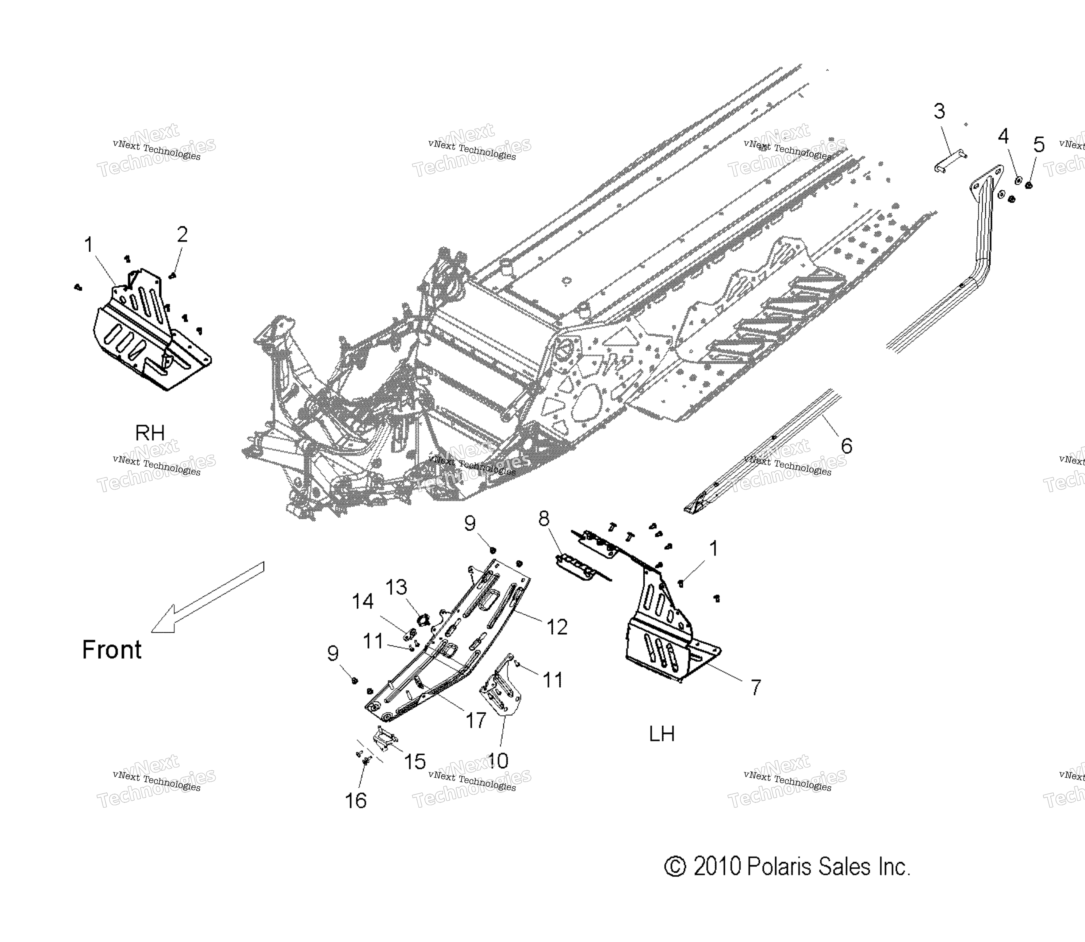 Chassis, сцепление защита & Footrests