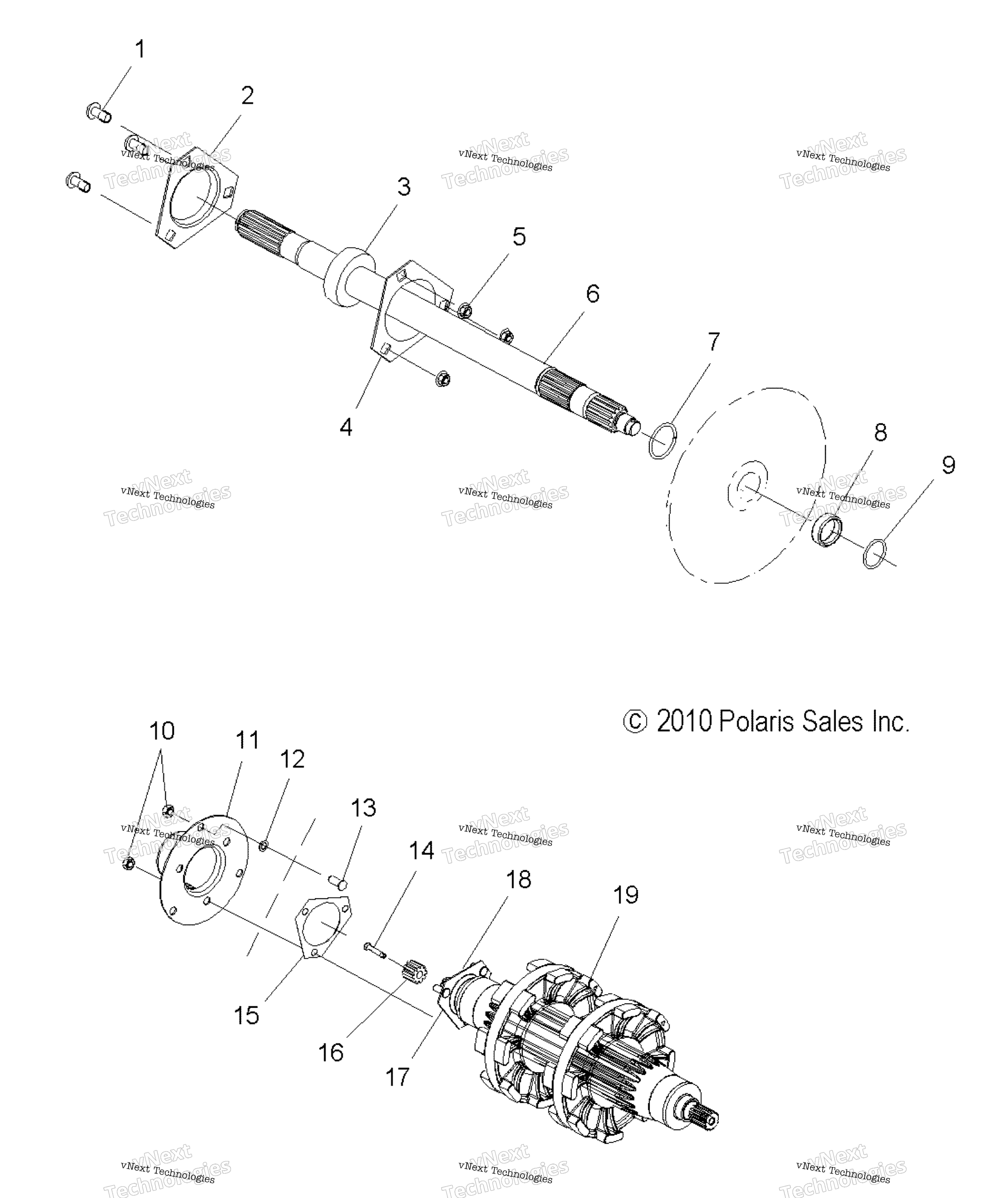 Привод Train, Jackshaft & Driveshaft