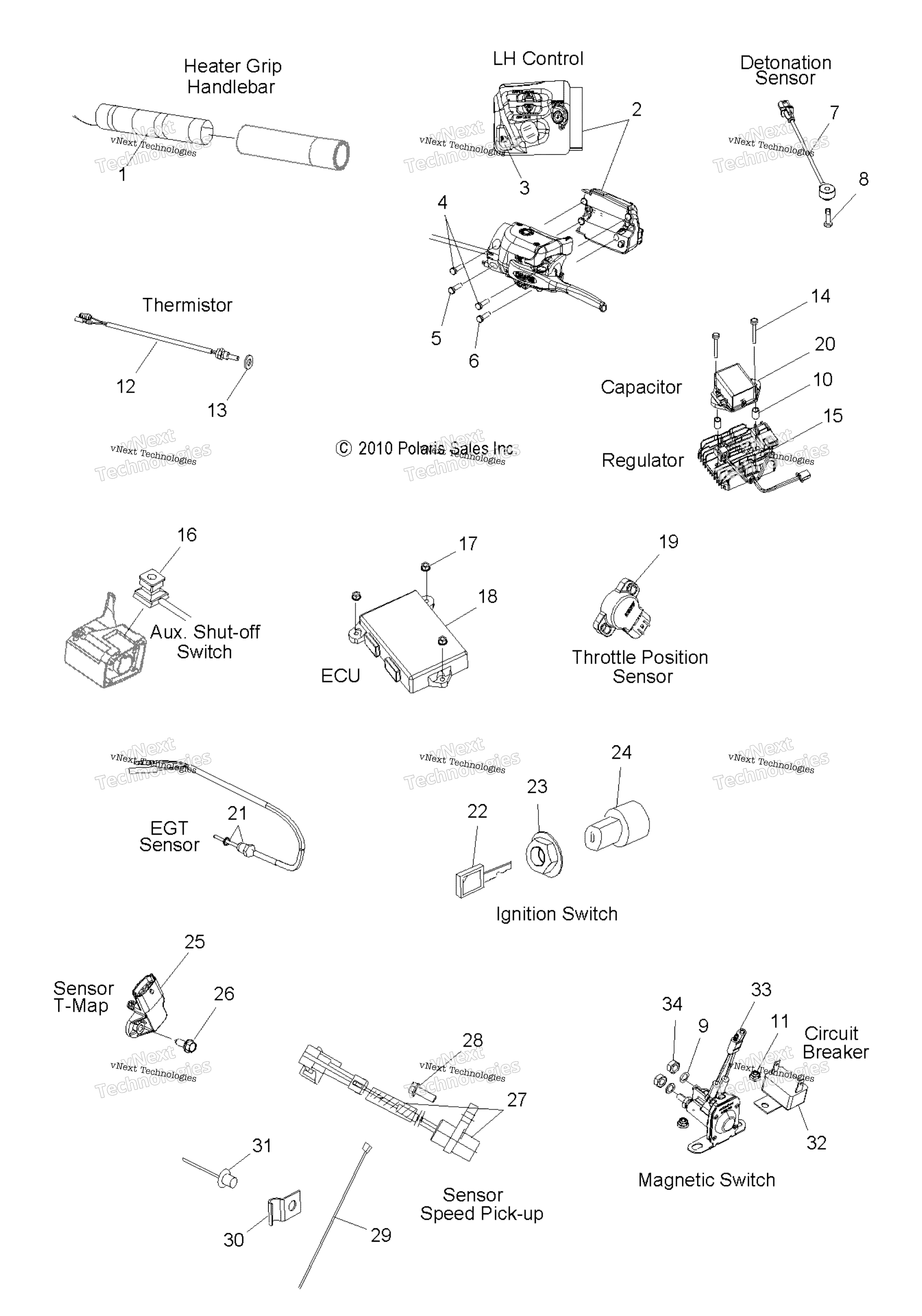 электрооборудование Switches, Sensors & Components