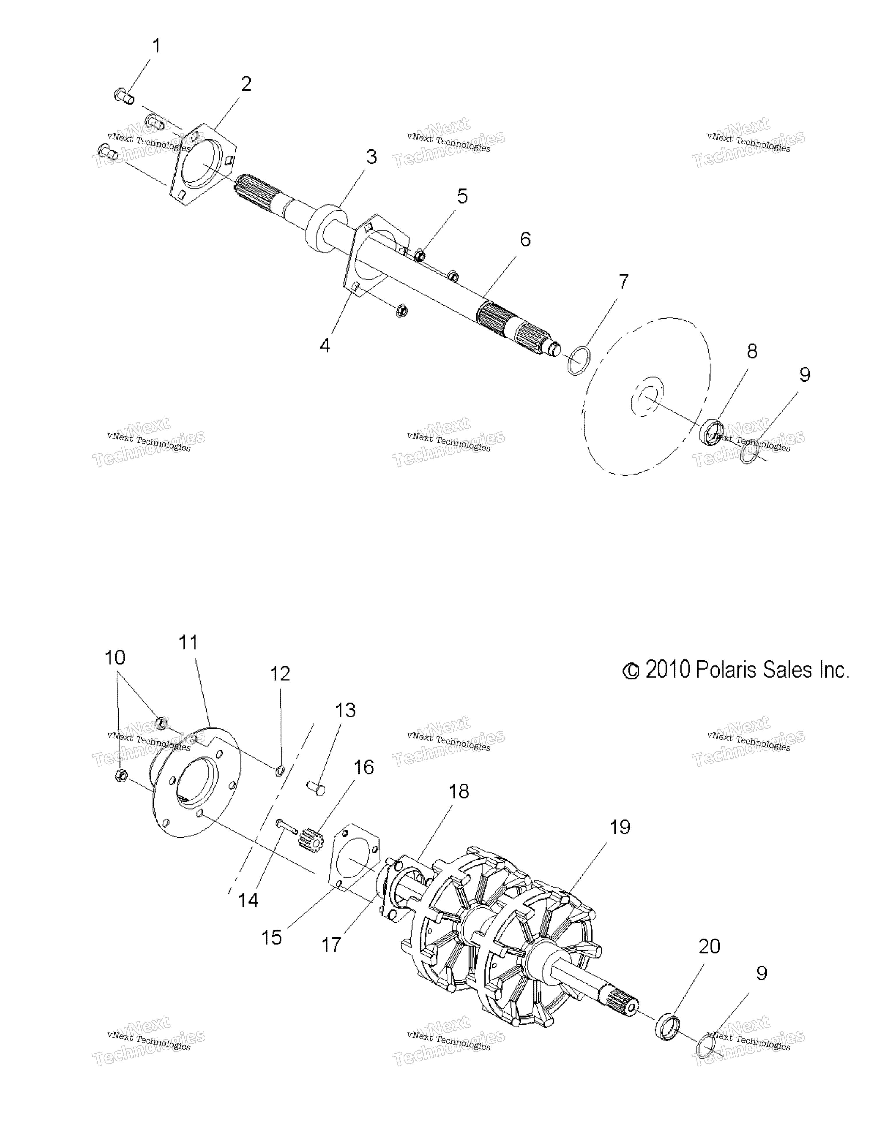 Привод Train, Jackshaft & Driveshaft