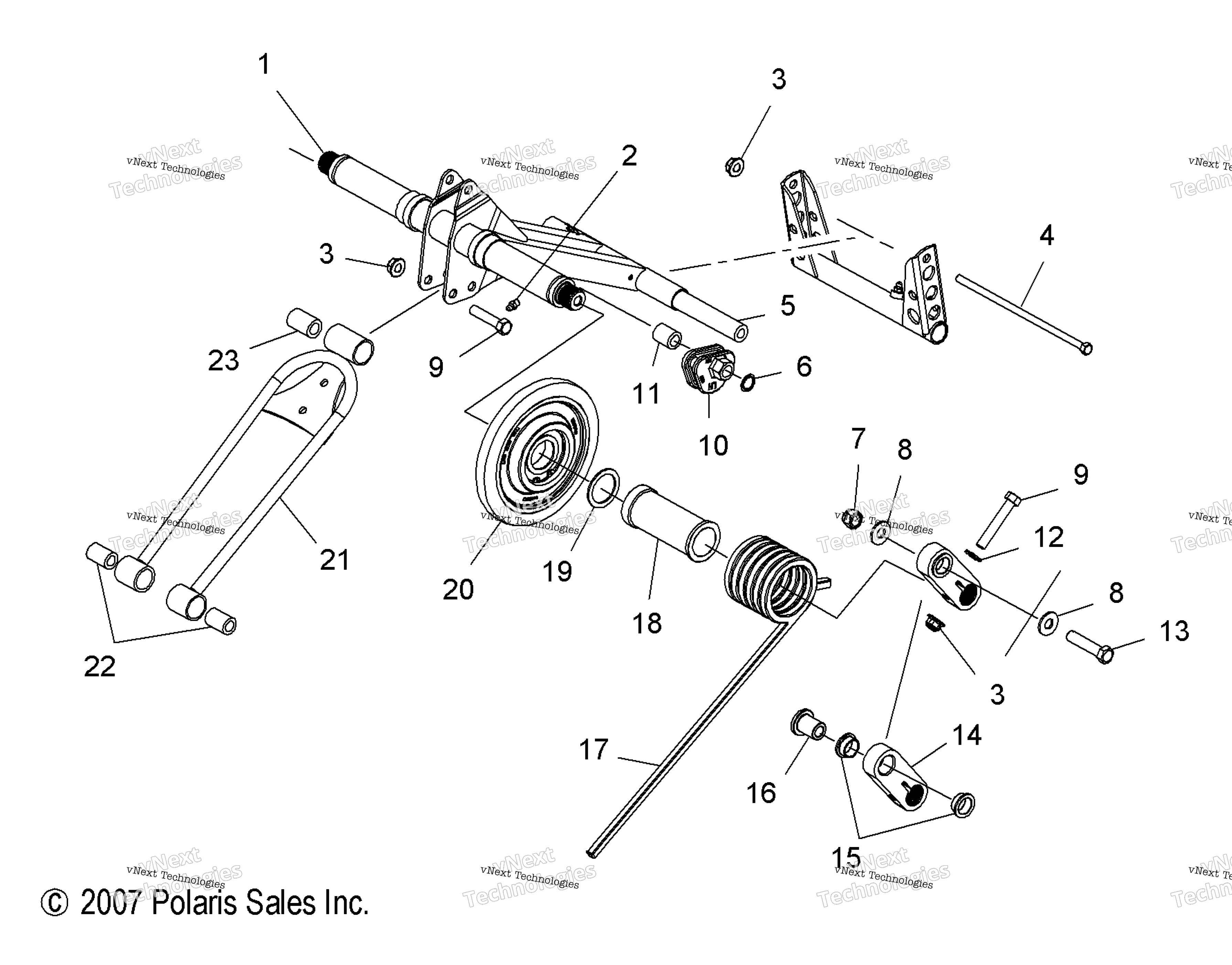 Suspension, Torque Arm, задний