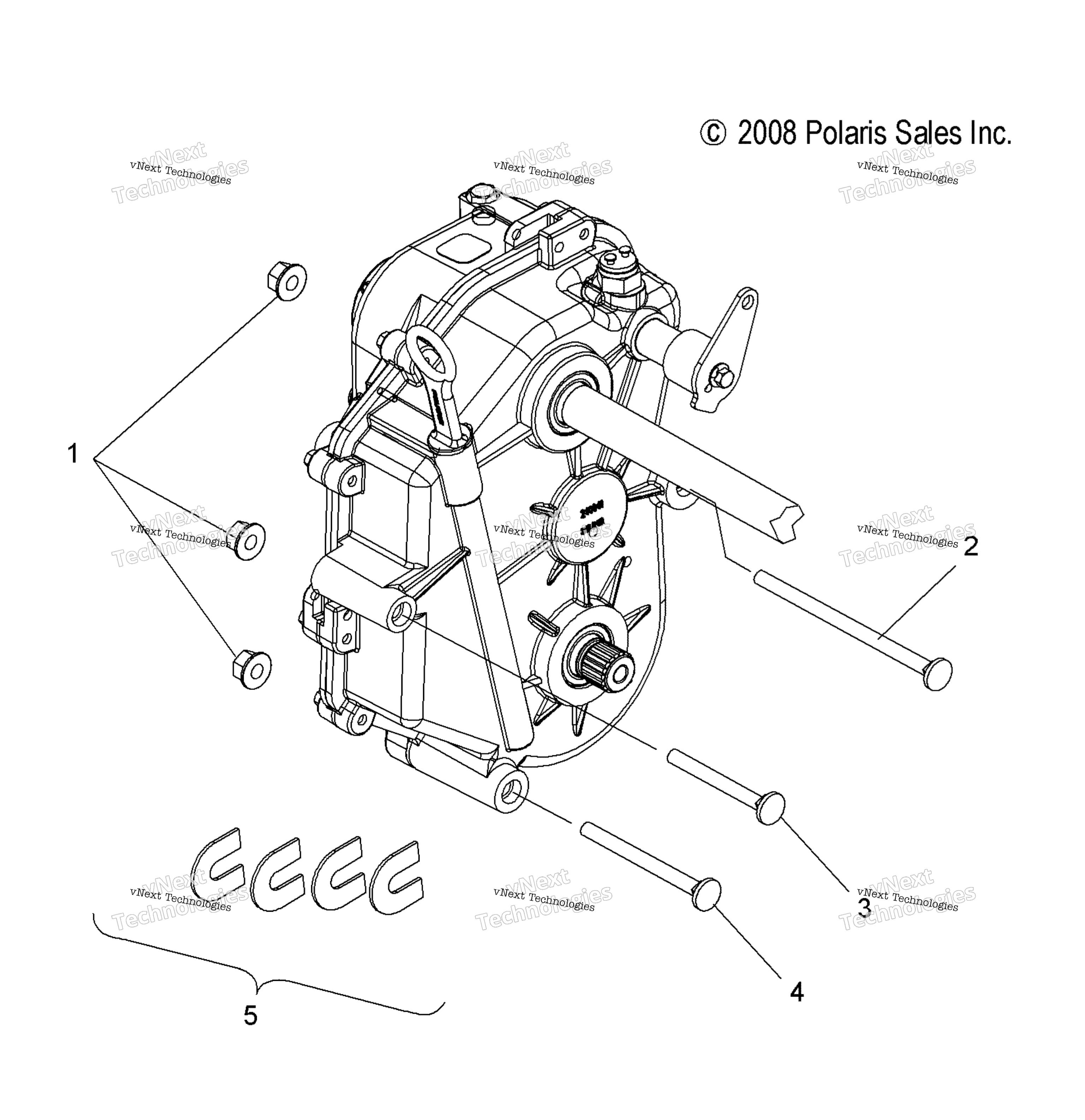 Привод Train, Gearcase Mounting